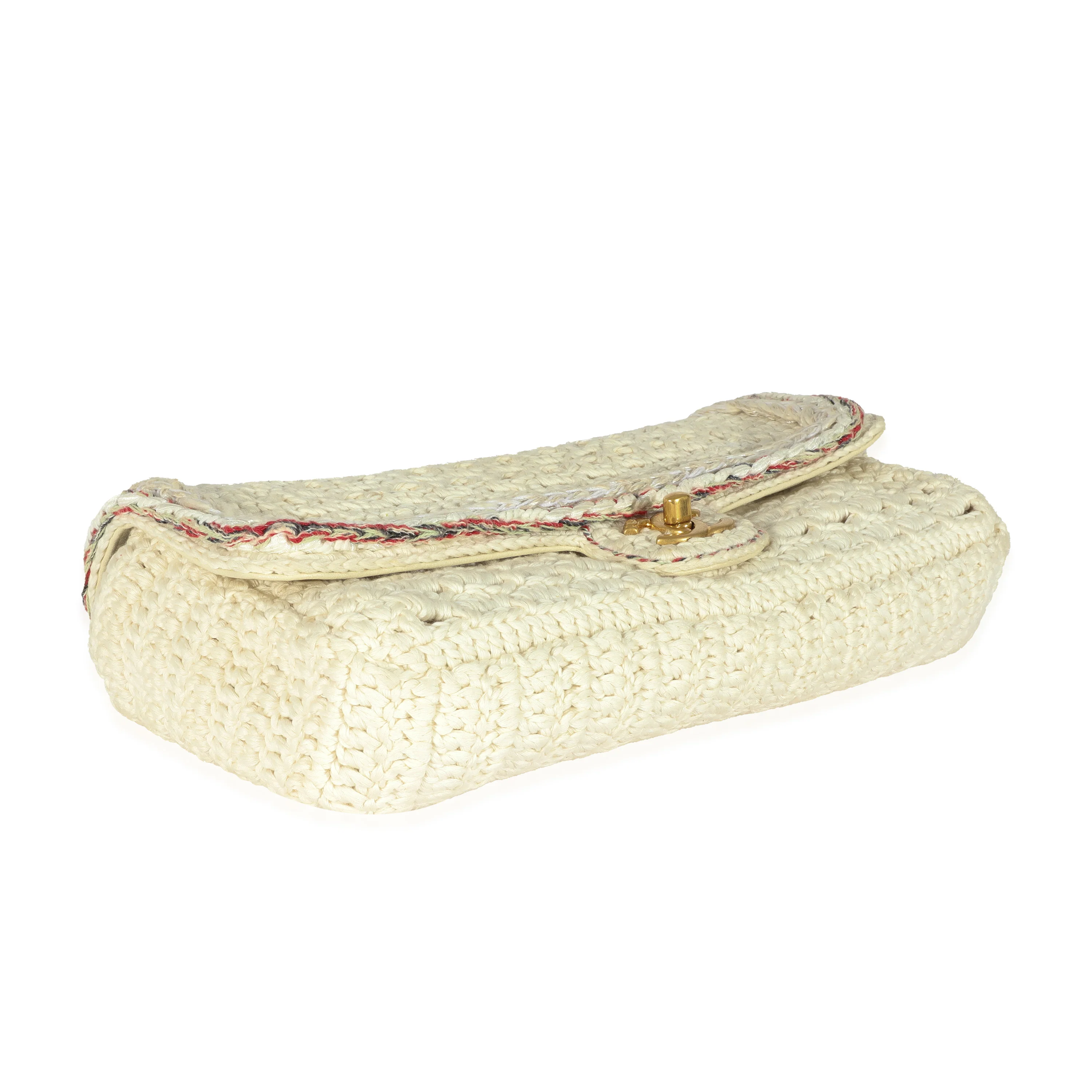 Chanel Beige Crochet Cayo Coco Flap Bag - Image 4