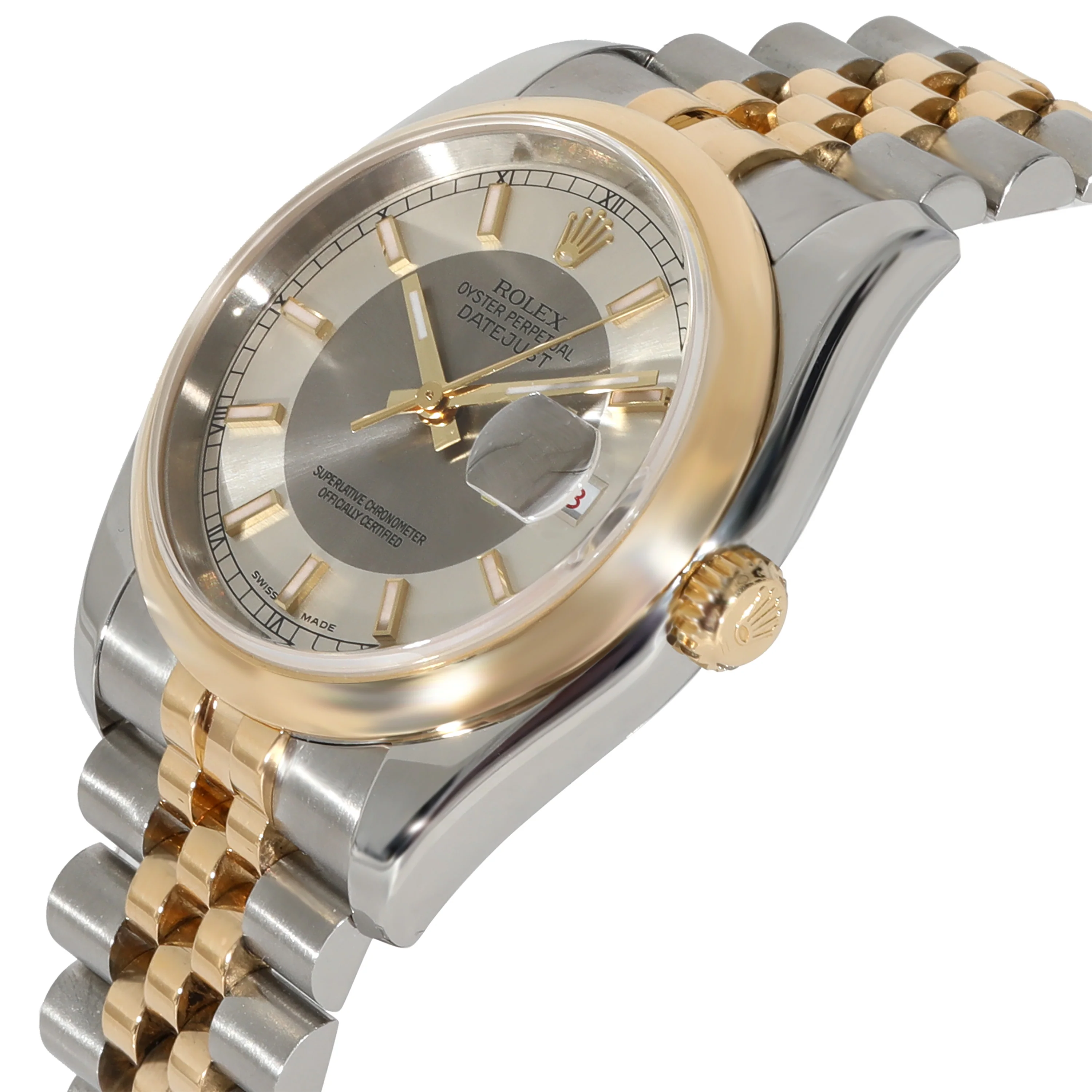 Rolex Datejust 116203 Mens Watch in 18kt Stainless Steel/Yellow Gold - Image 3