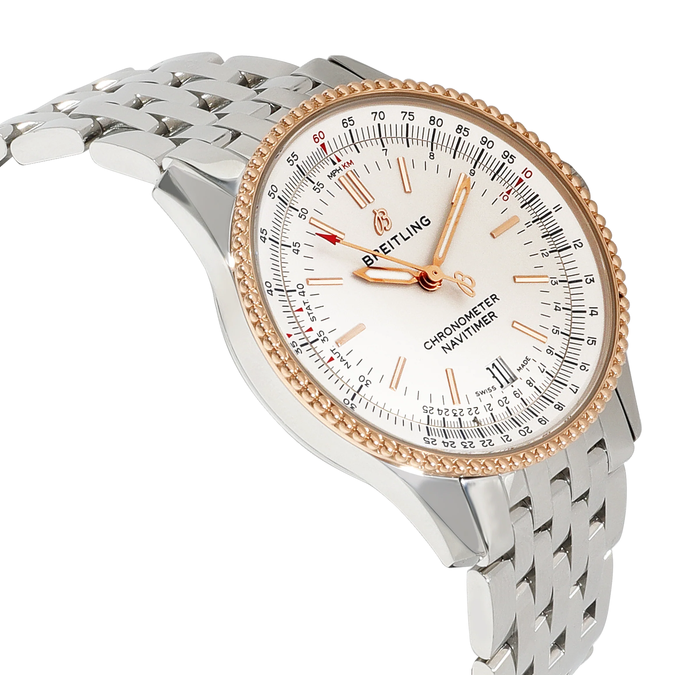 Navitimer 38 U17325211G1A1 Unisex Watch in 18kt Stainless Steel/Rose G - Image 2