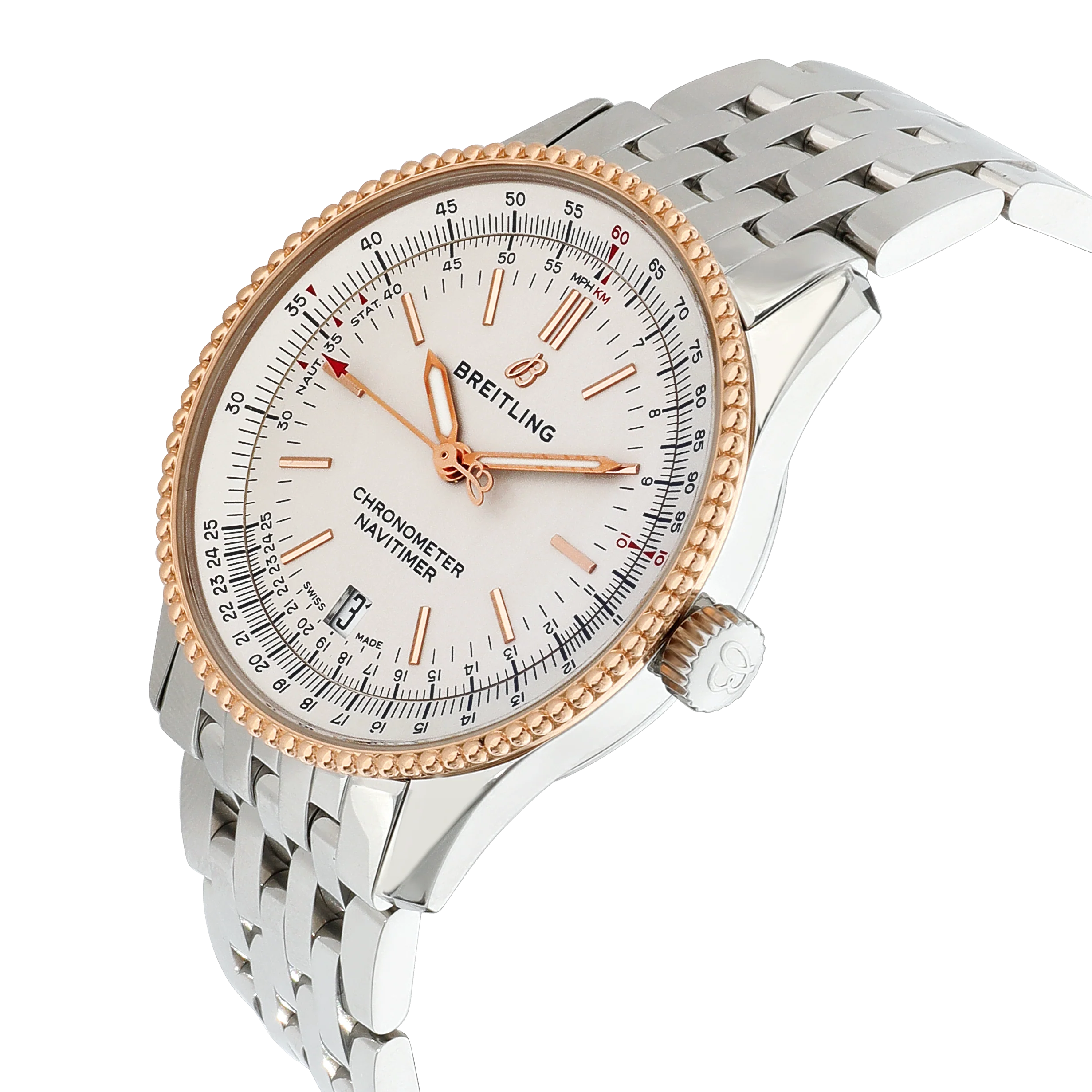 Navitimer 38 U17325211G1A1 Unisex Watch in 18kt Stainless Steel/Rose G - Image 3