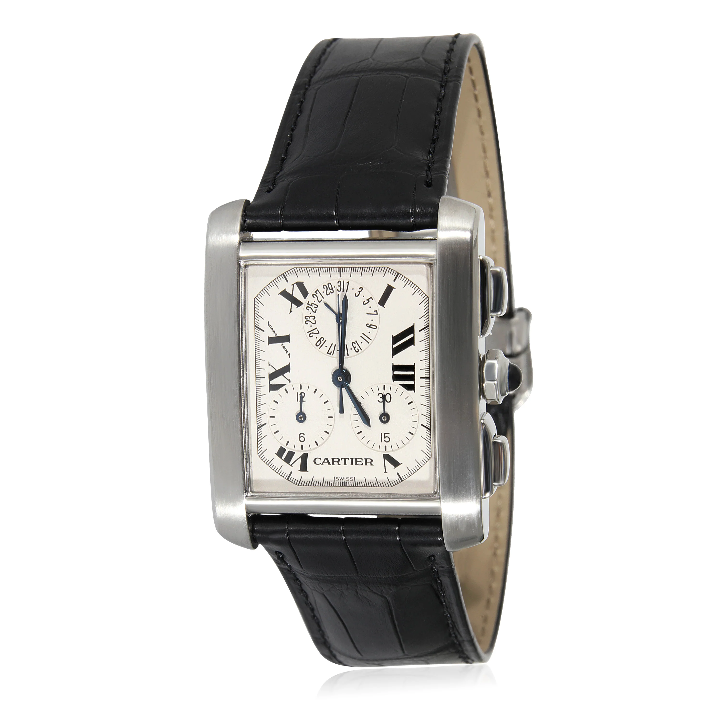 Cartier Tank Francaise Chronoflex 2303 Unisex Watch in Stainless Steel