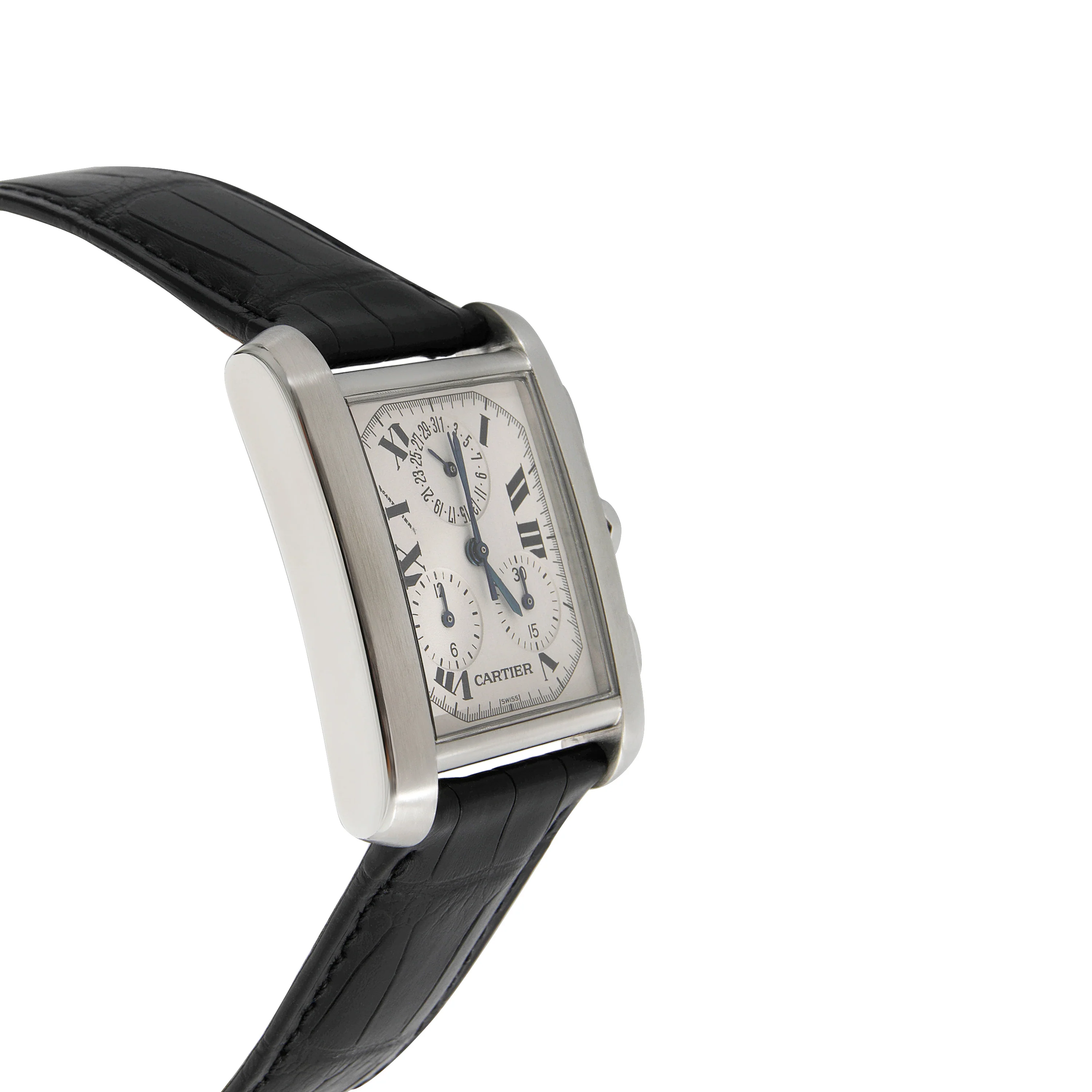 Cartier Tank Francaise Chronoflex 2303 Unisex Watch in Stainless Steel - Image 2