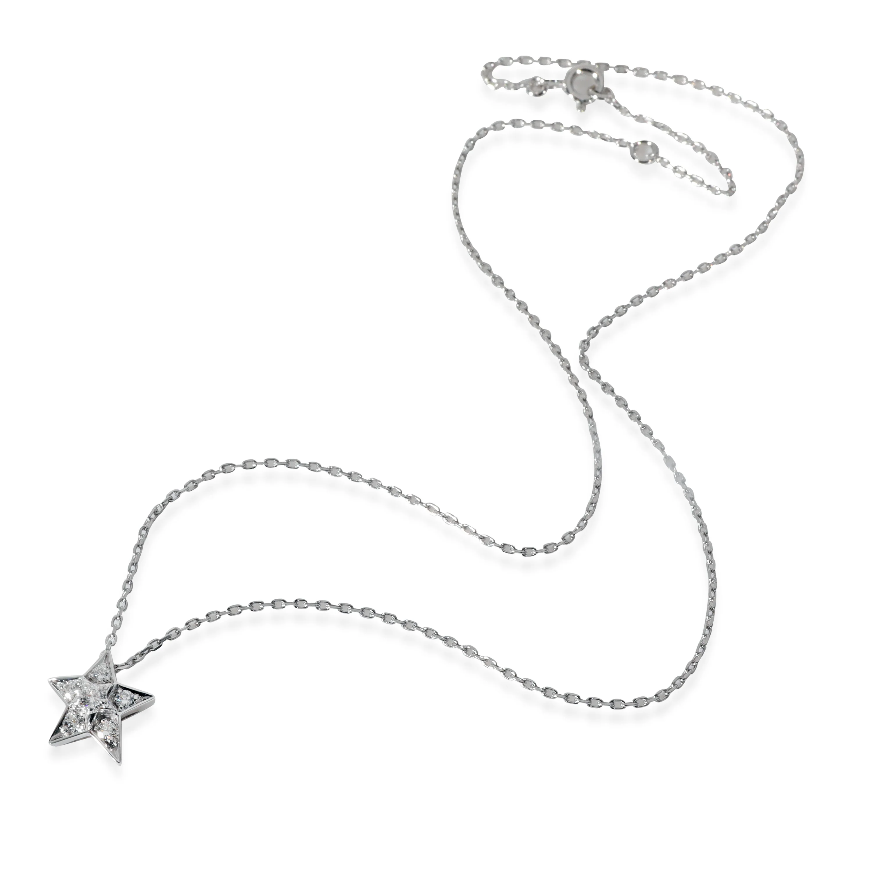 Chanel Comete Diamond  Pendant Small Version in 18k White Gold 0.22 CTW - Image 2