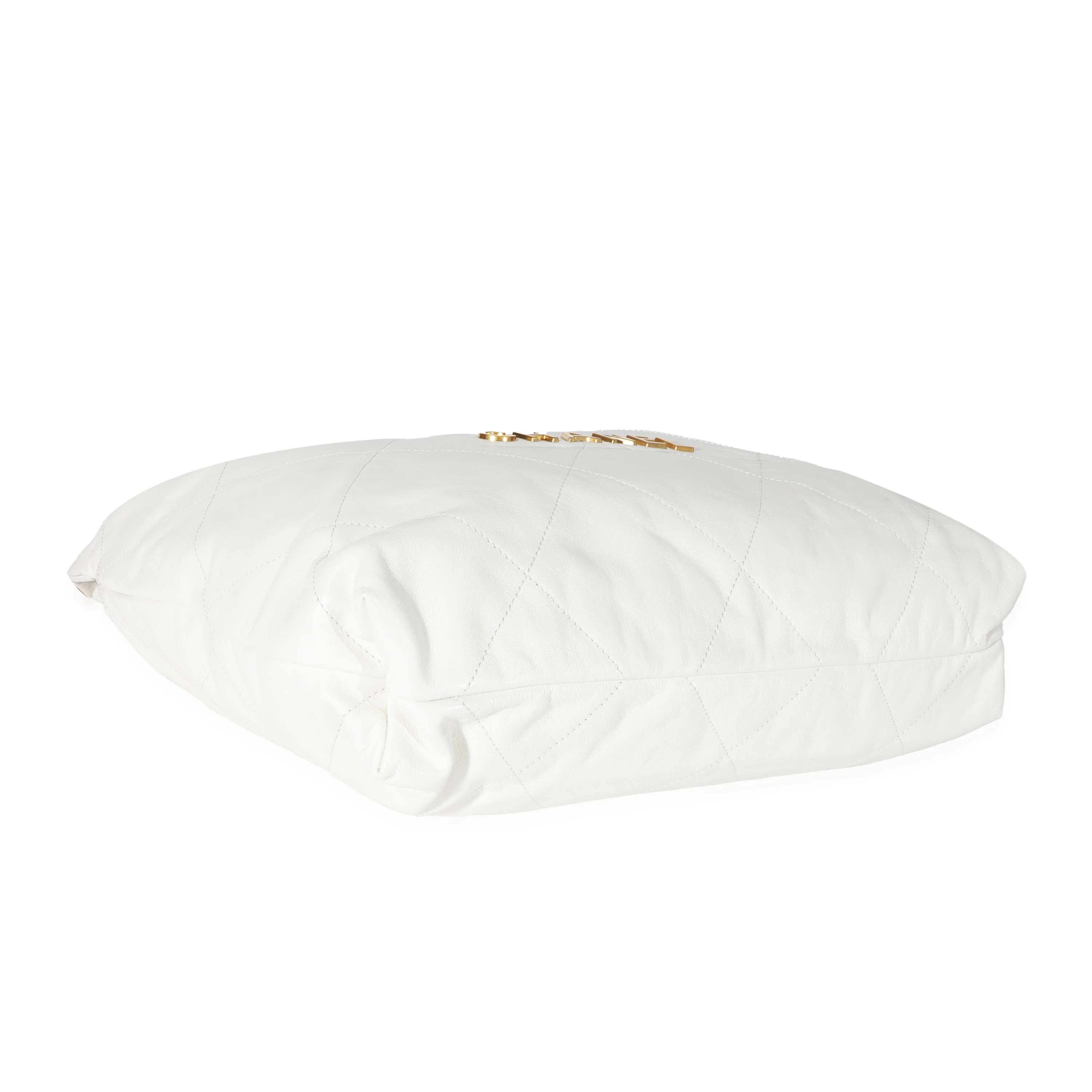 Chanel White Calfskin Chanel 22 Bag - Image 6