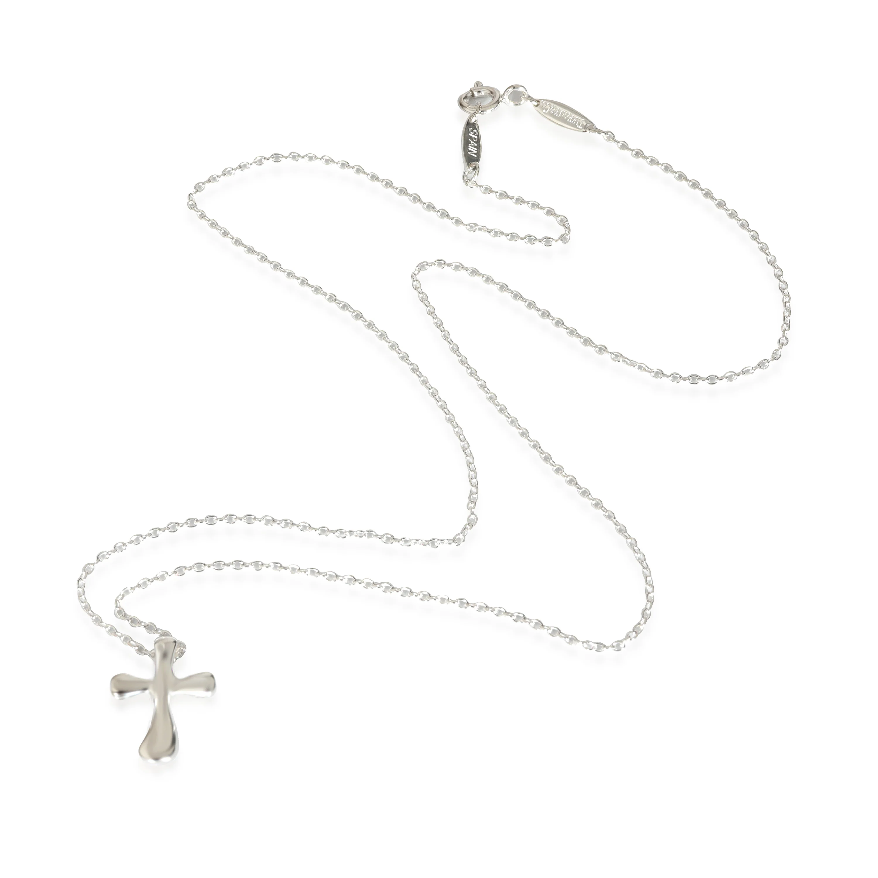 Tiffany & Co. Elsa Peretti Cross Pendant Necklace in Sterling Silver - Image 2