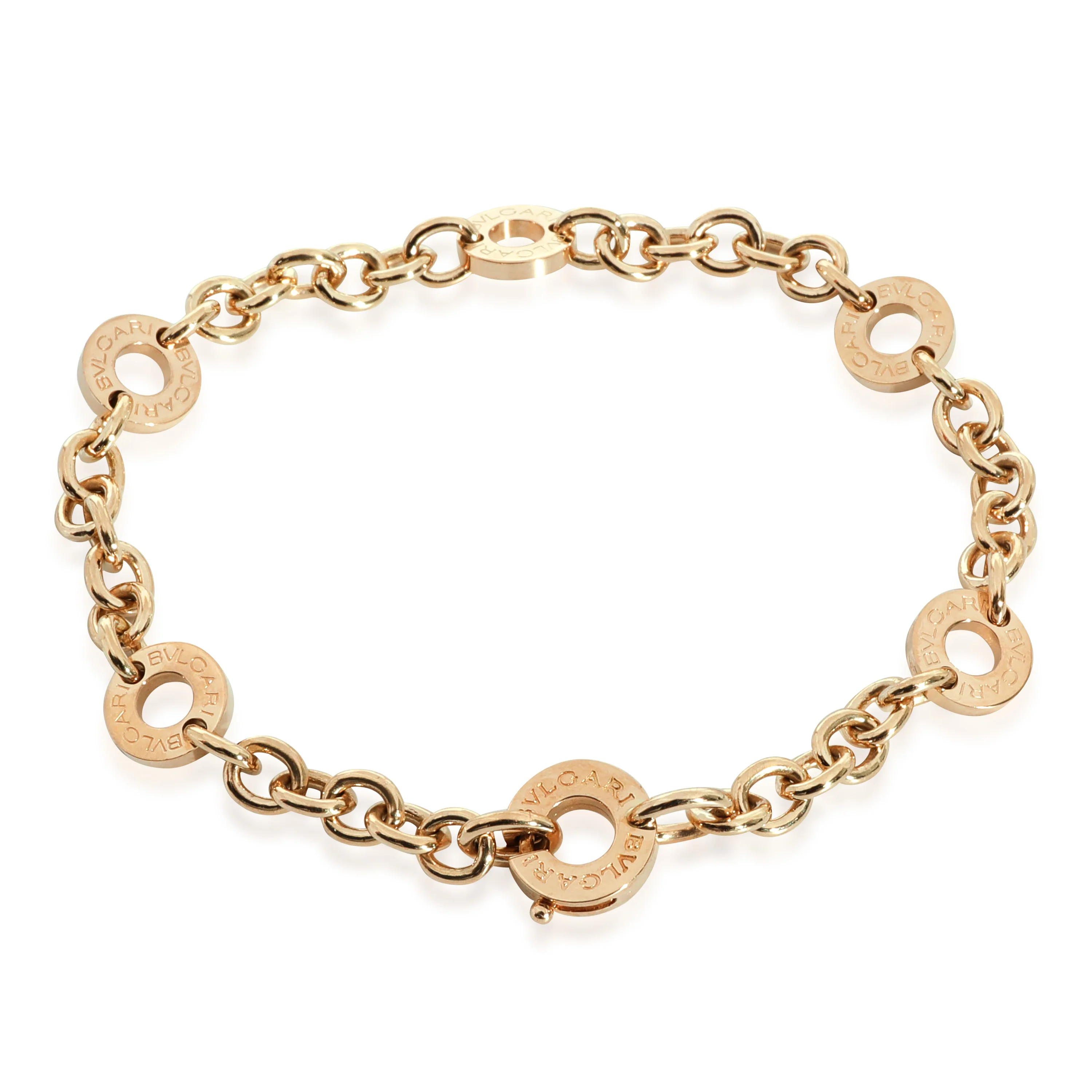 BVLGARI Bvlgari Bvlgari Link Station Bracelet in 18k Yellow Gold - Image 3