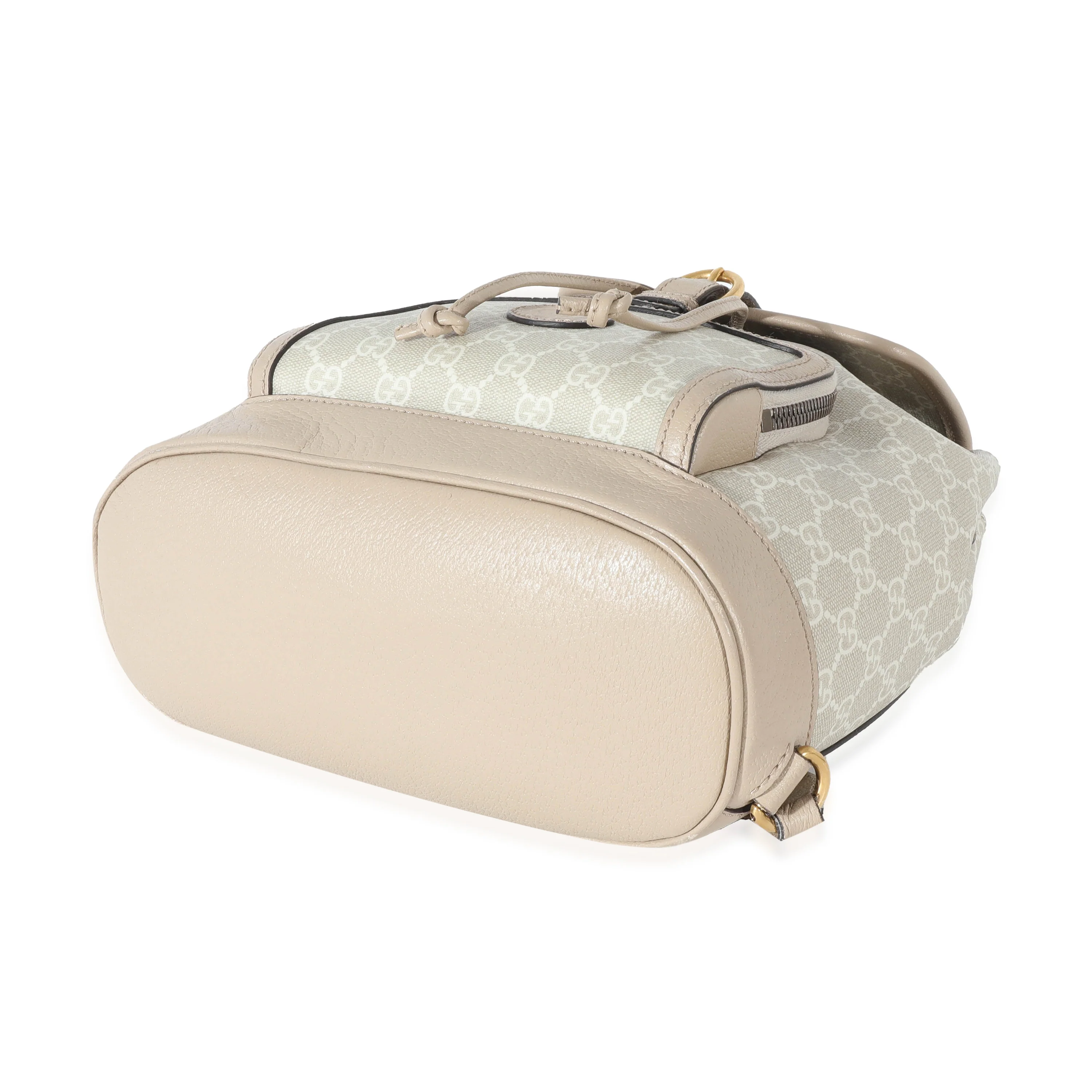 Gucci Beige White GG Supreme Canvas Interlocking G Backpack - Image 6