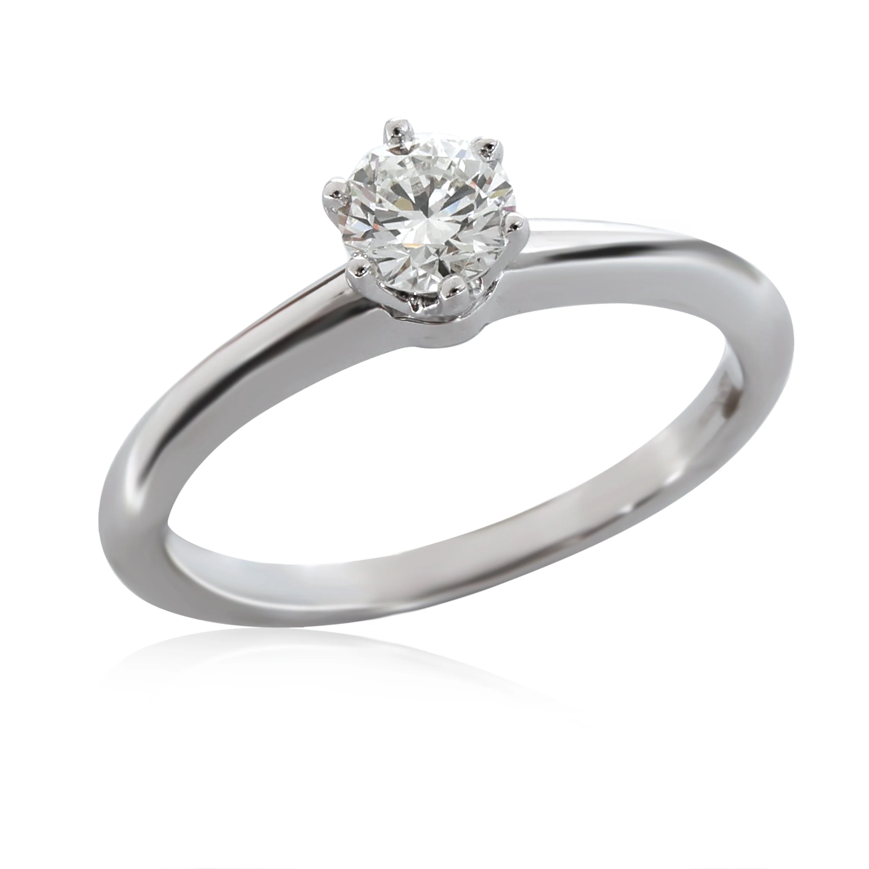 Tiffany & Co. Diamond Solitaire Engagement Ring in Platinum I VS1 0.39 CTW - Image 3