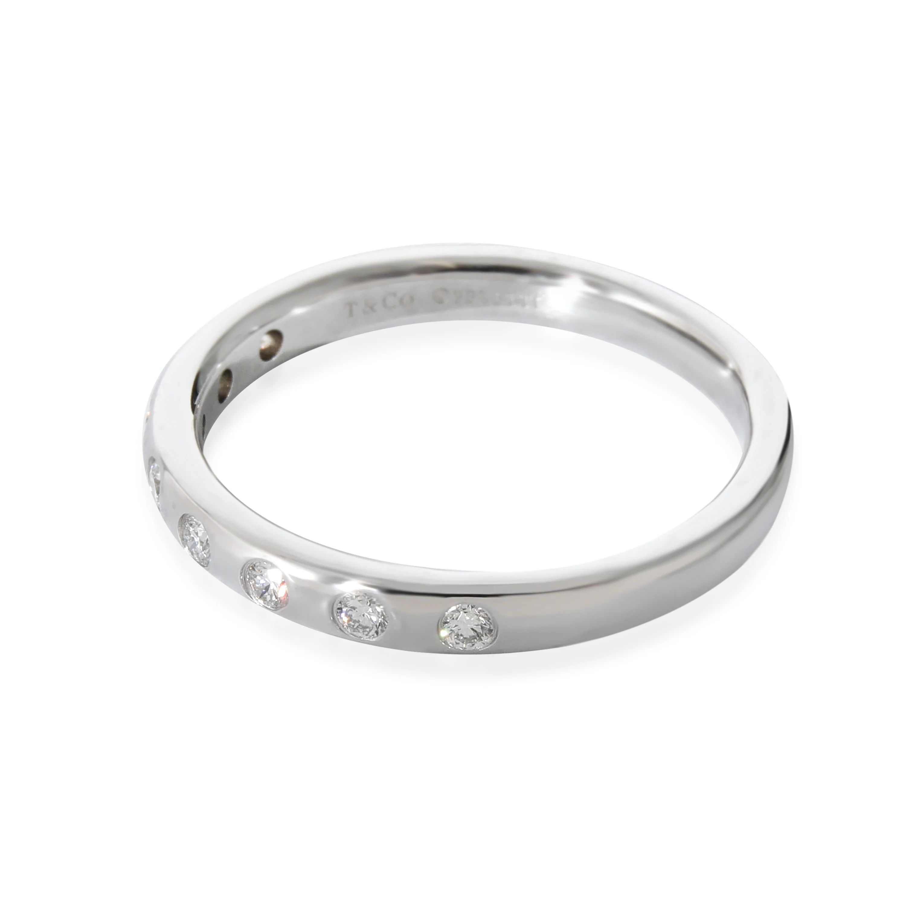 Tiffany & Co. Elsa Peretti Stacking Band in Platinum 0.16 CTW - Image 2