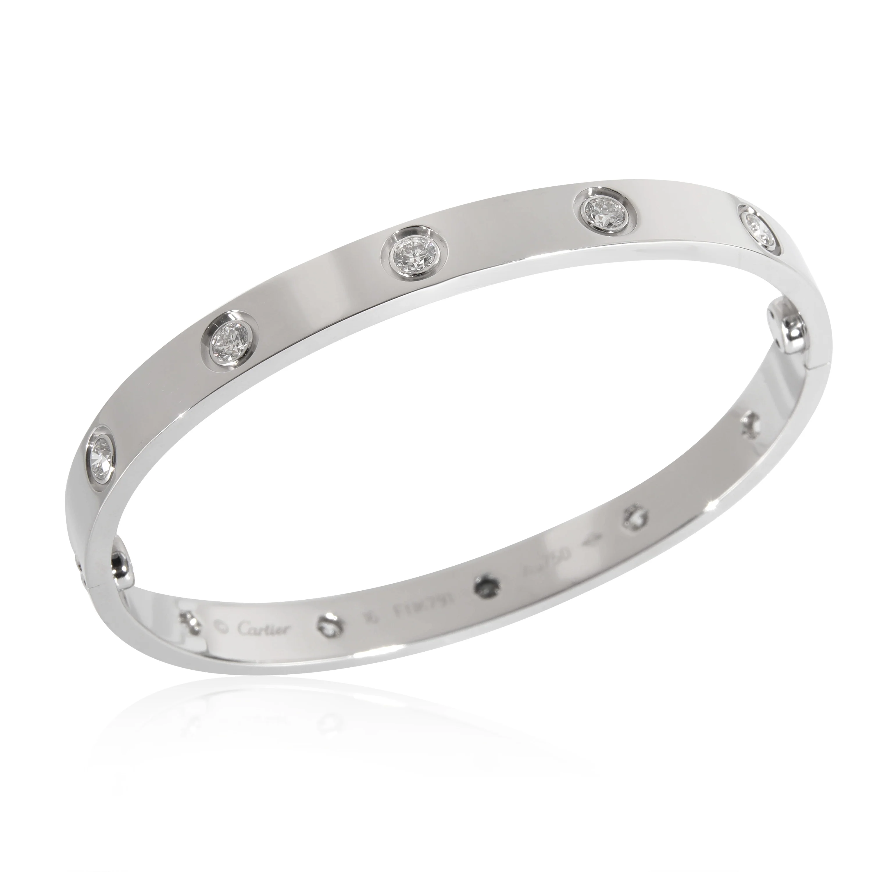 Cartier Love Bracelet, 10 Diamonds (White Gold, Diamonds) - Image 3