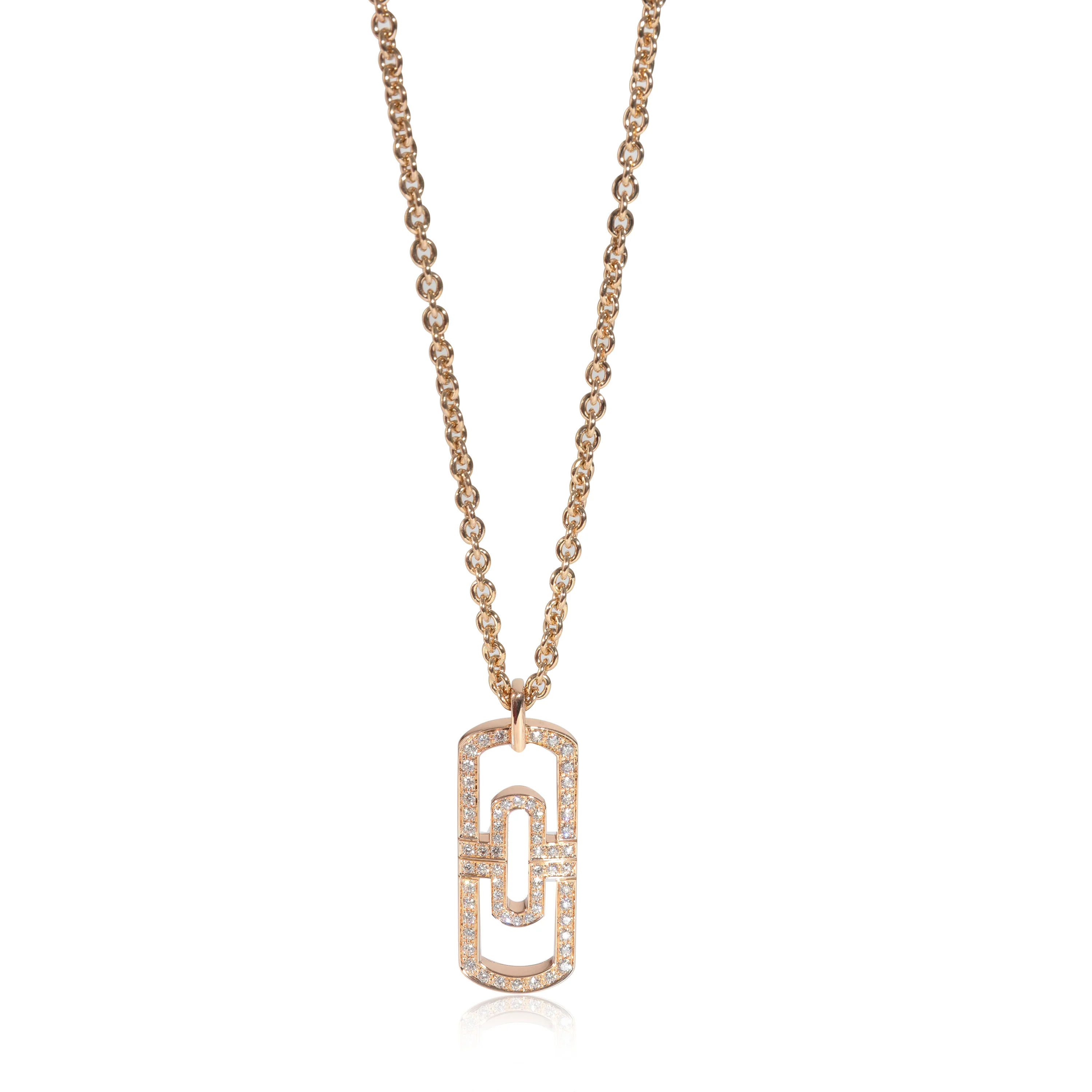 Parentesi Fashion Pendant in 18k Rose Gold 1.18 CTW