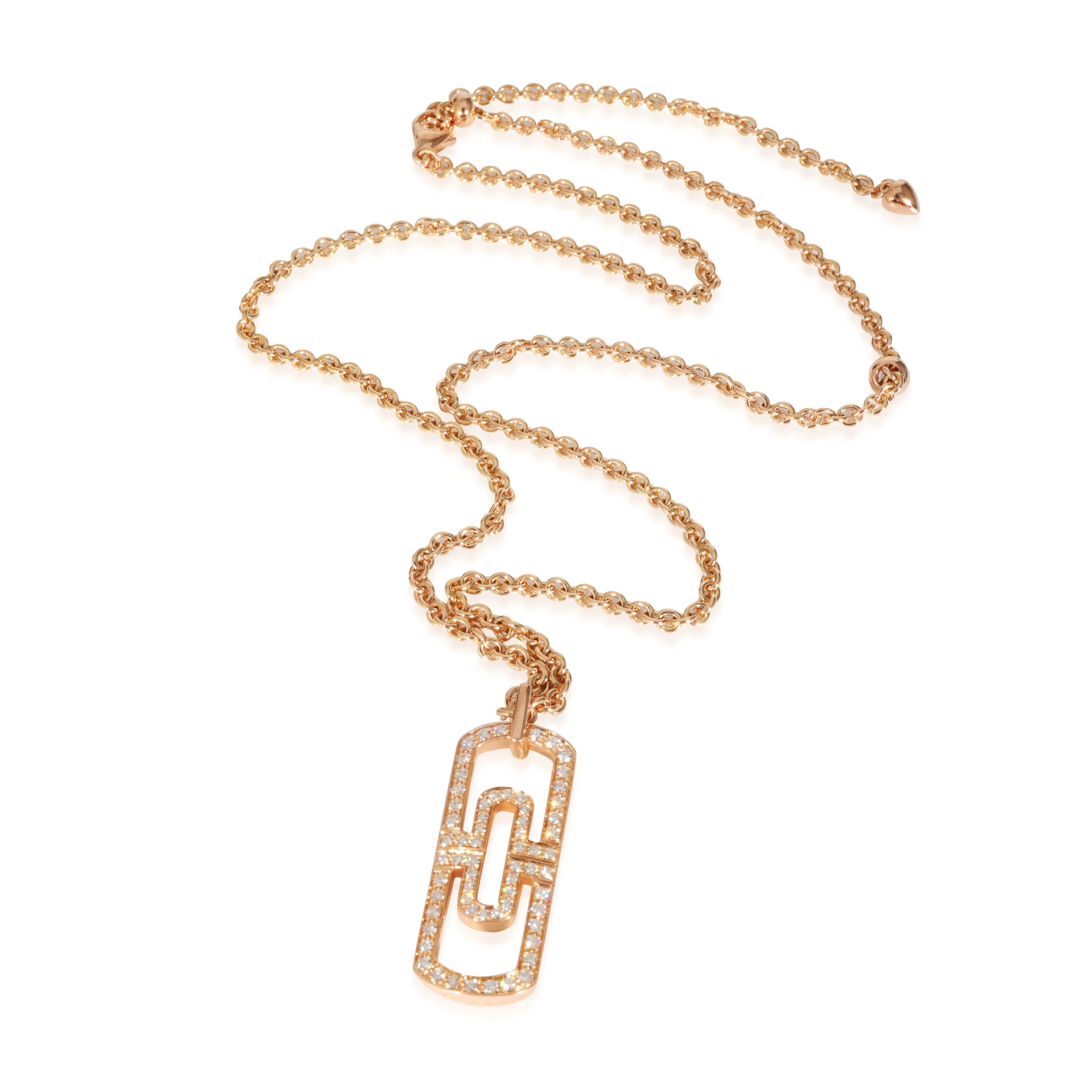 Parentesi Fashion Pendant in 18k Rose Gold 1.18 CTW - Image 2