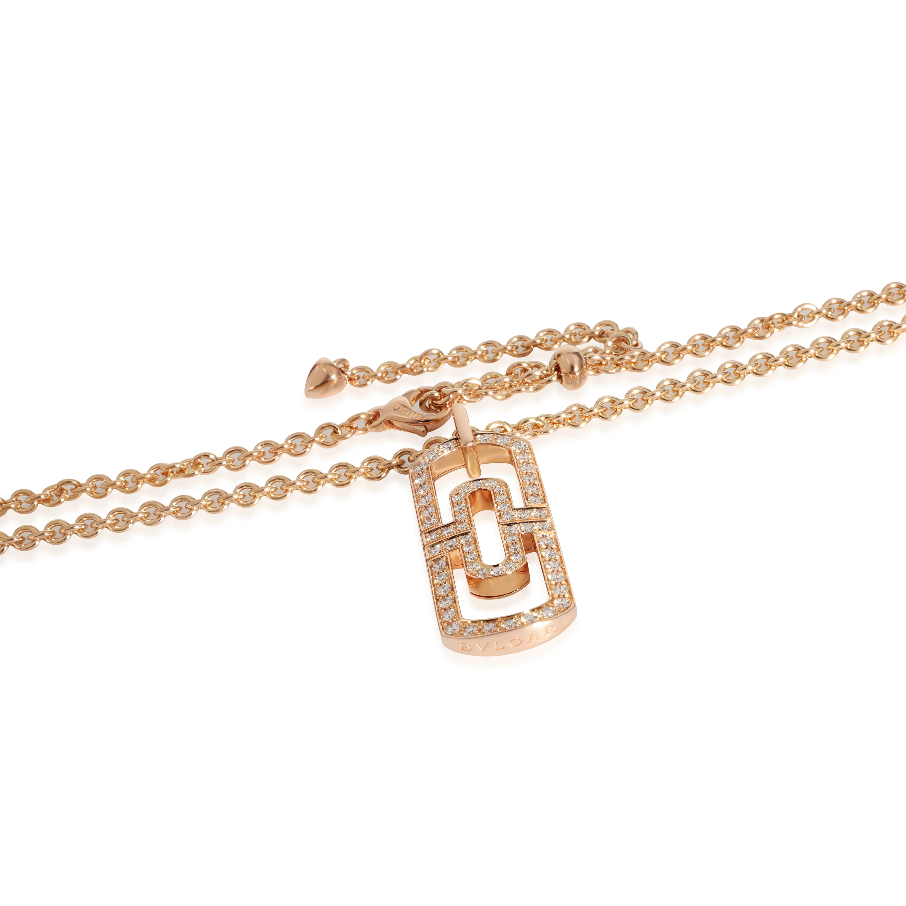 Parentesi Fashion Pendant in 18k Rose Gold 1.18 CTW - Image 3