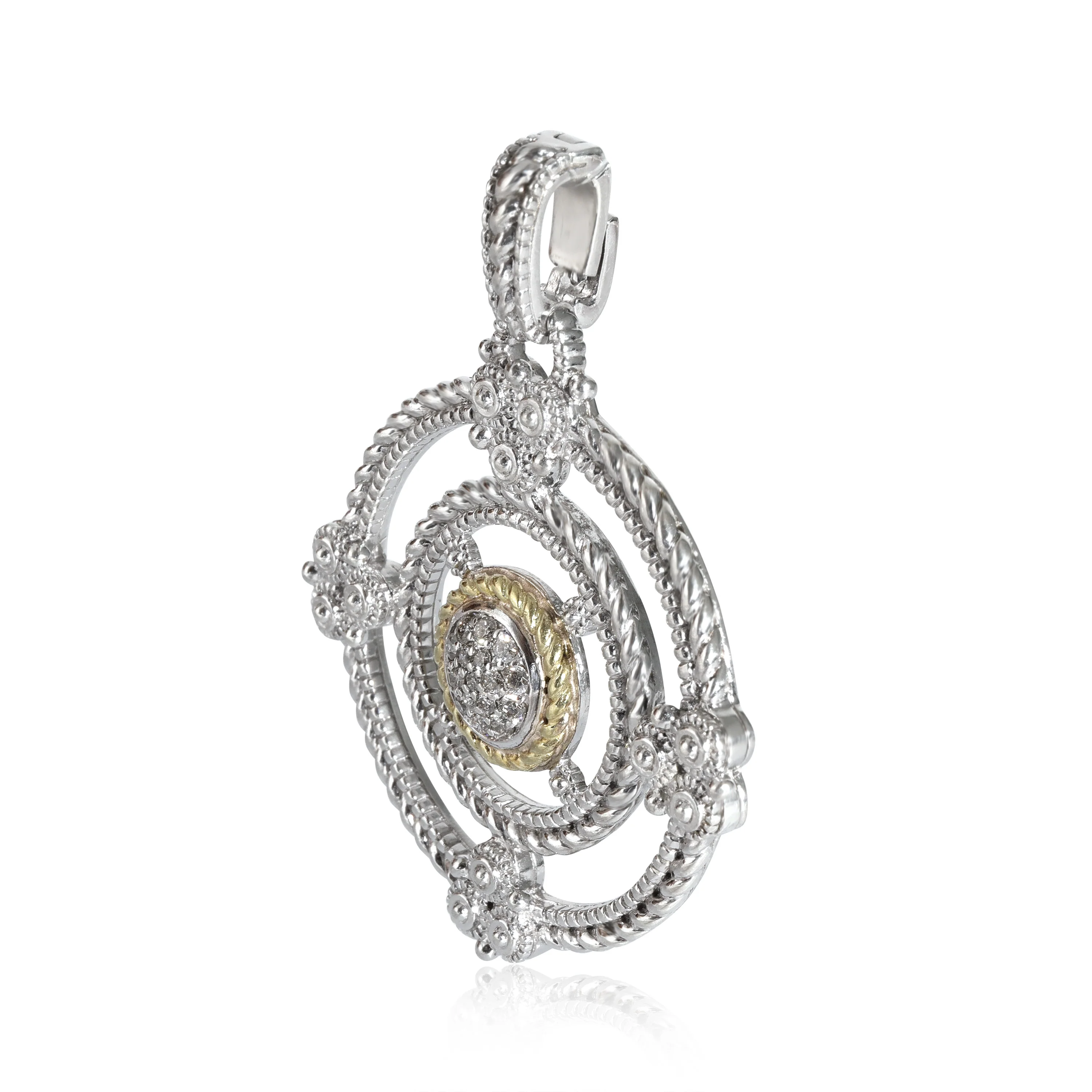 Judith Ripka Enhancer  in 18k Yellow Gold/Sterling Silver 0.2 CTW - Image 2