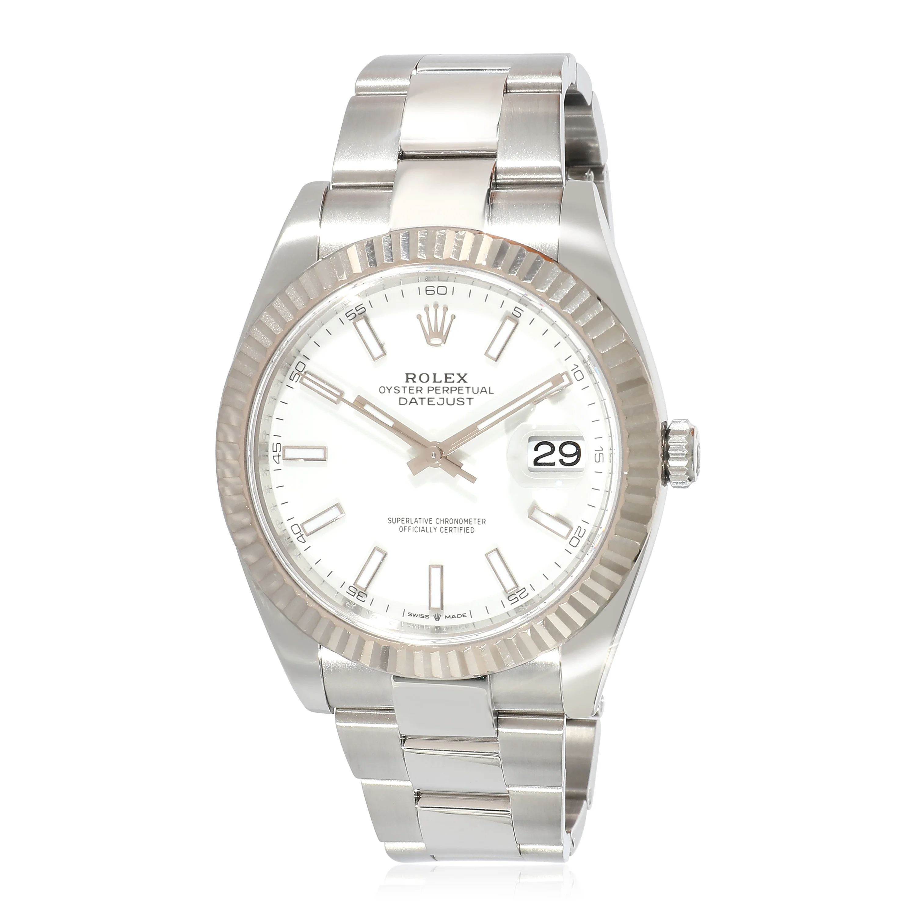 Datejust 41 126334 Mens Watch in 18kt Stainless Steel/White Gold - Image 6