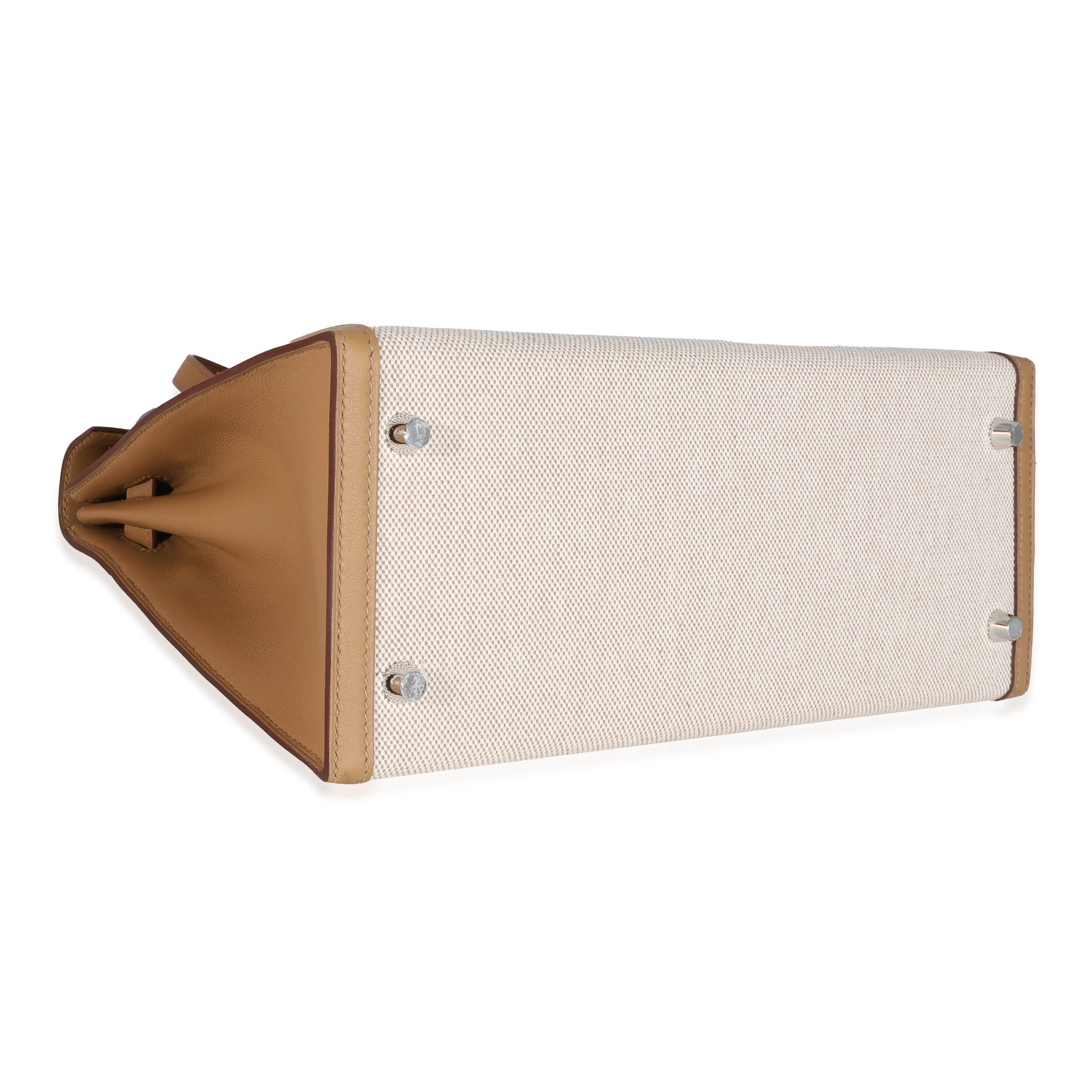Hermès Swift Chai Toile Ecru Kelly Sellier 28 PHW - Image 4