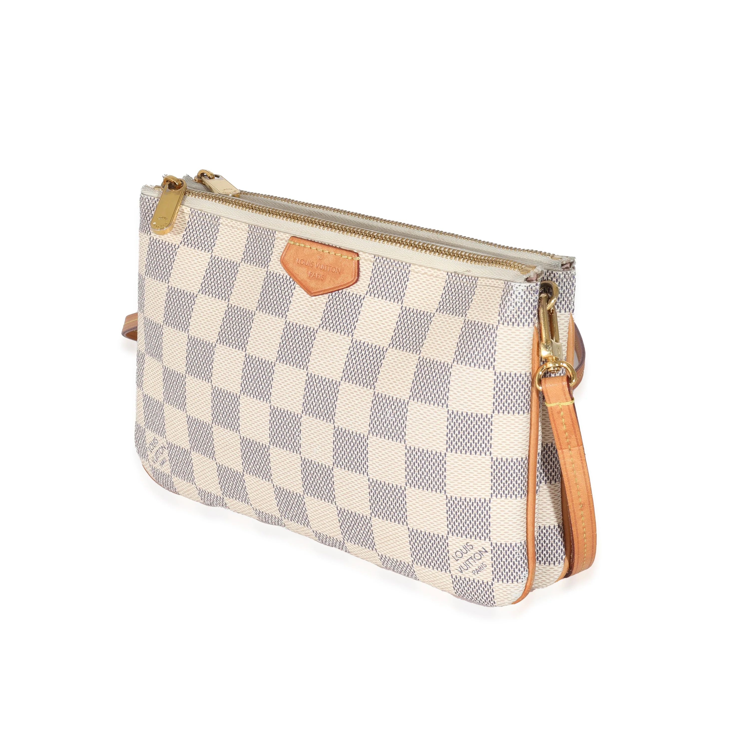 Louis Vuitton Damier Azur Canvas Double Zip Pochette - Image 2