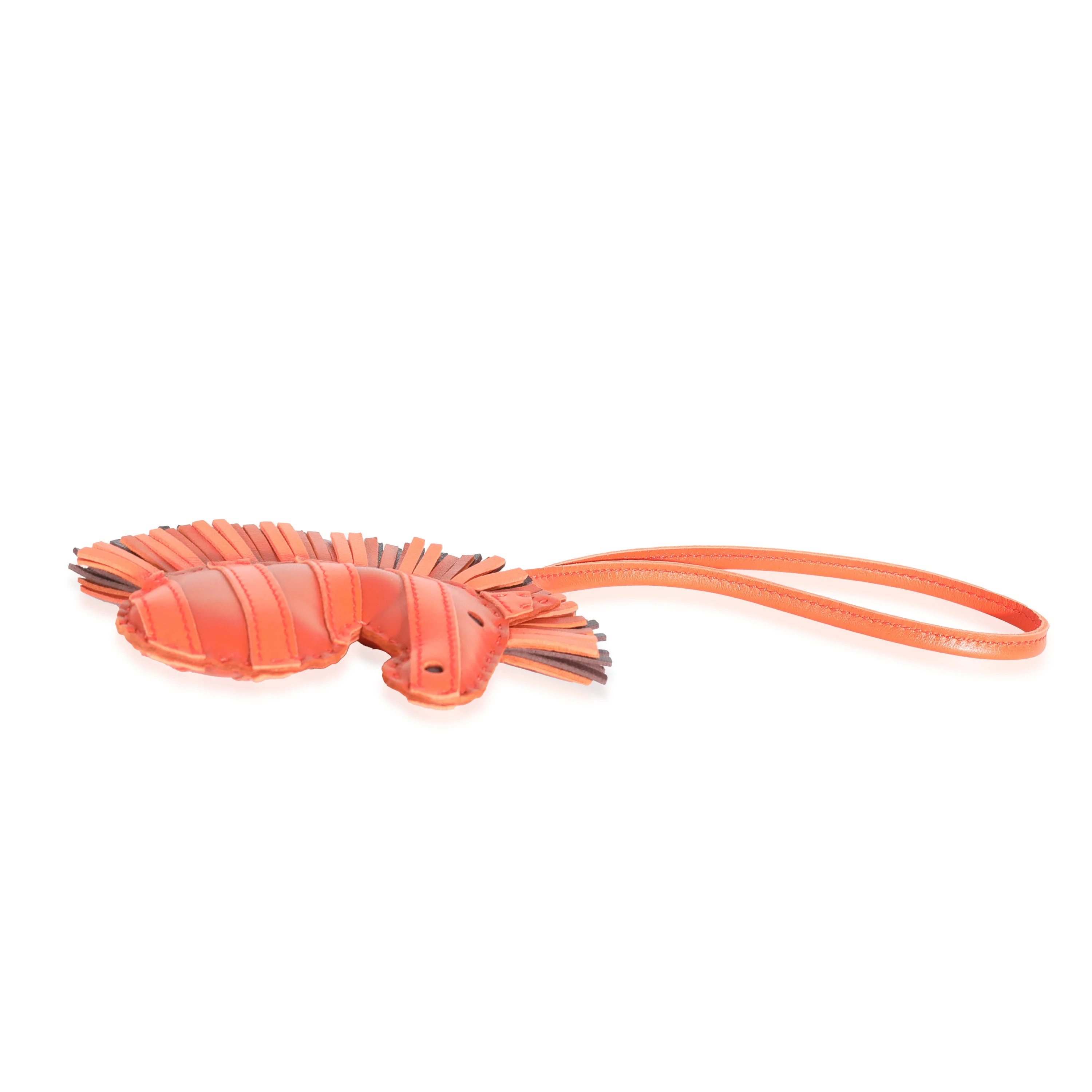 Hermes Cornaline Poppy Rouge Sellier Milo Lambskin Geegee Savannah Bag Charm - Image 3