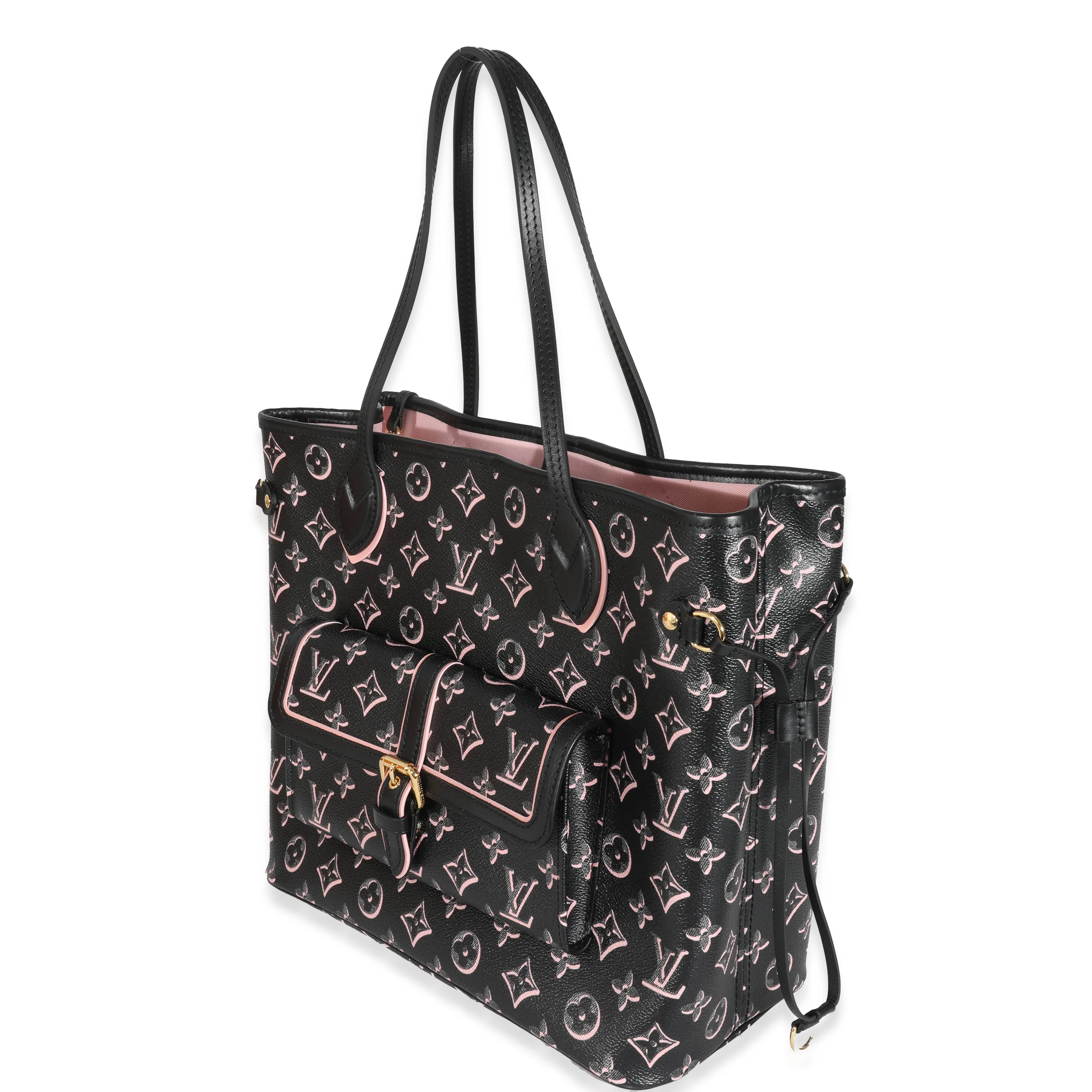 Louis Vuitton Black Pink Monogram Canvas Fall For You Neverfull MM - Image 2
