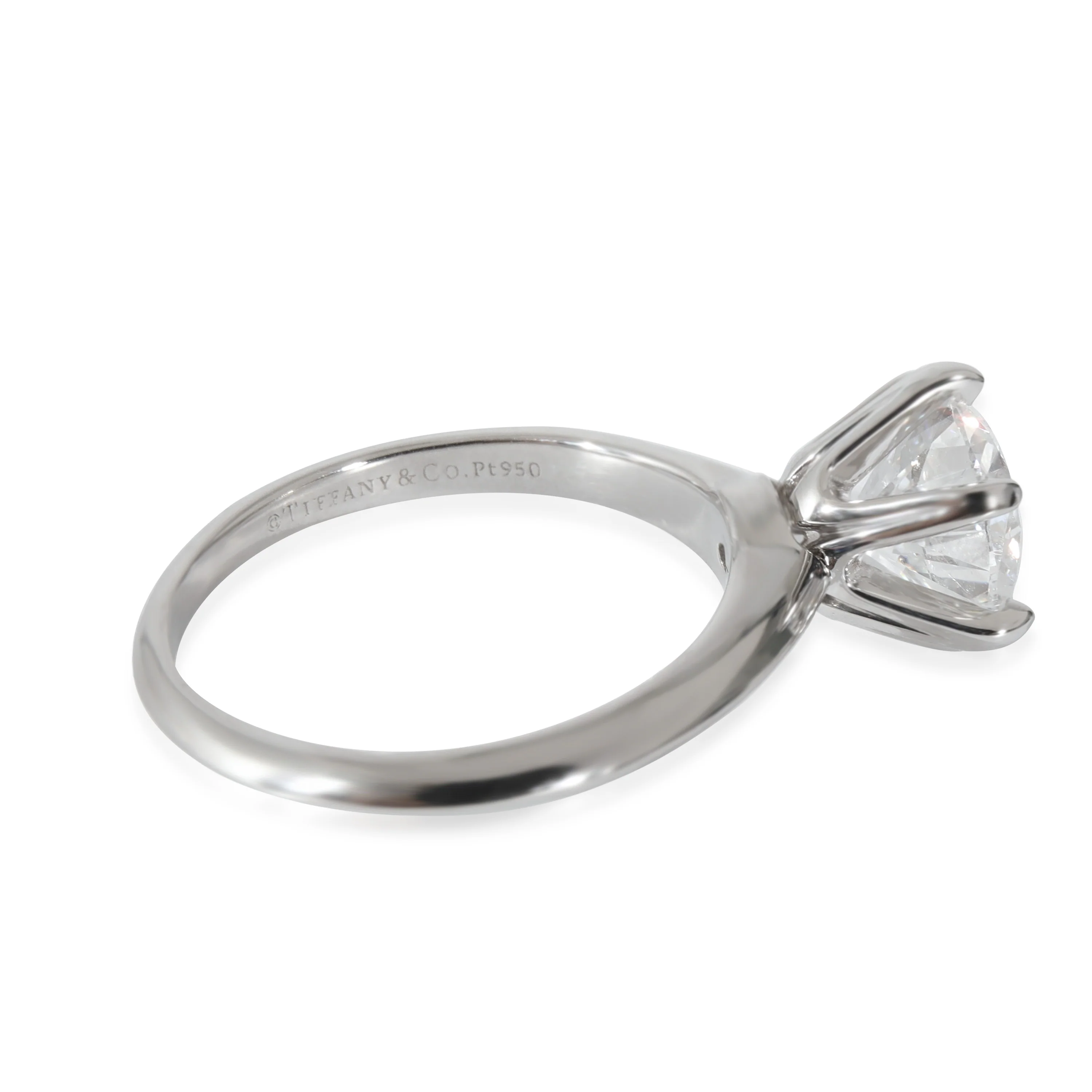 Tiffany & Co. Diamond Engagement Ring in  Platinum E VS2 2.04 CTW - Image 2