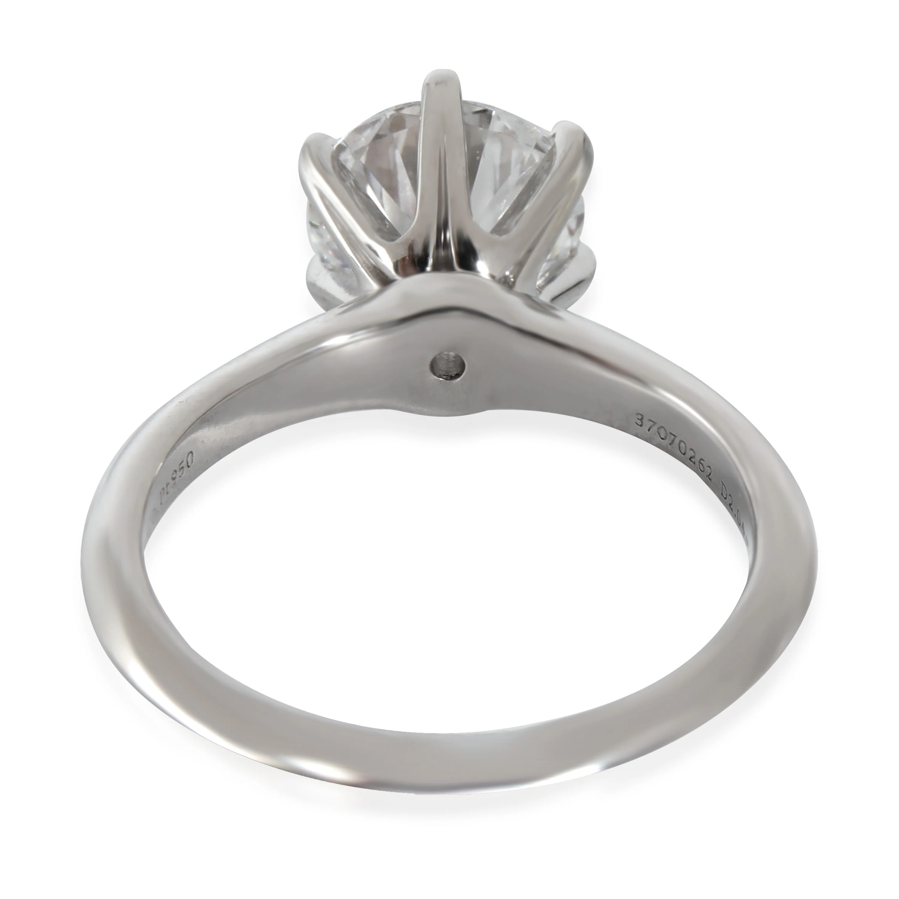 Tiffany & Co. Diamond Engagement Ring in  Platinum E VS2 2.04 CTW - Image 4
