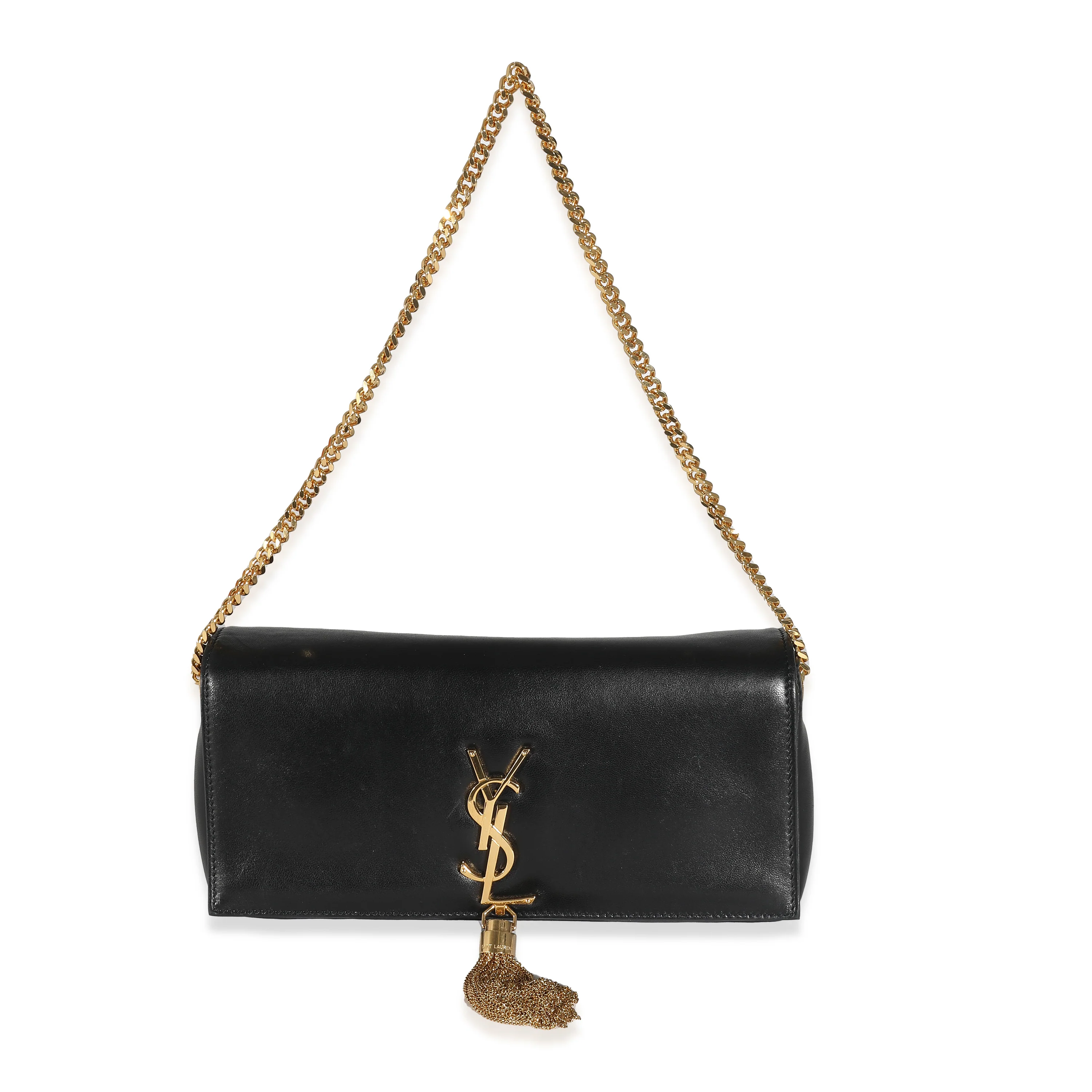 Saint Laurent Black Lambskin Kate 99 Tassel Bag - Image 4