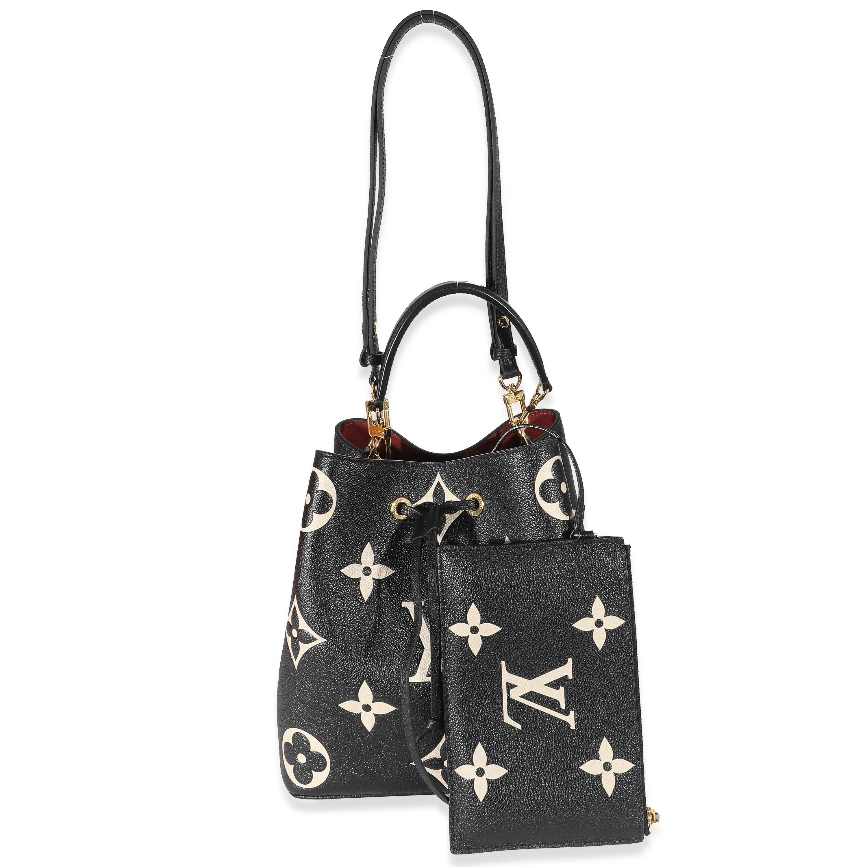 Louis Vuitton Black Beige Monogram Empreinte NéoNoé MM - Image 4