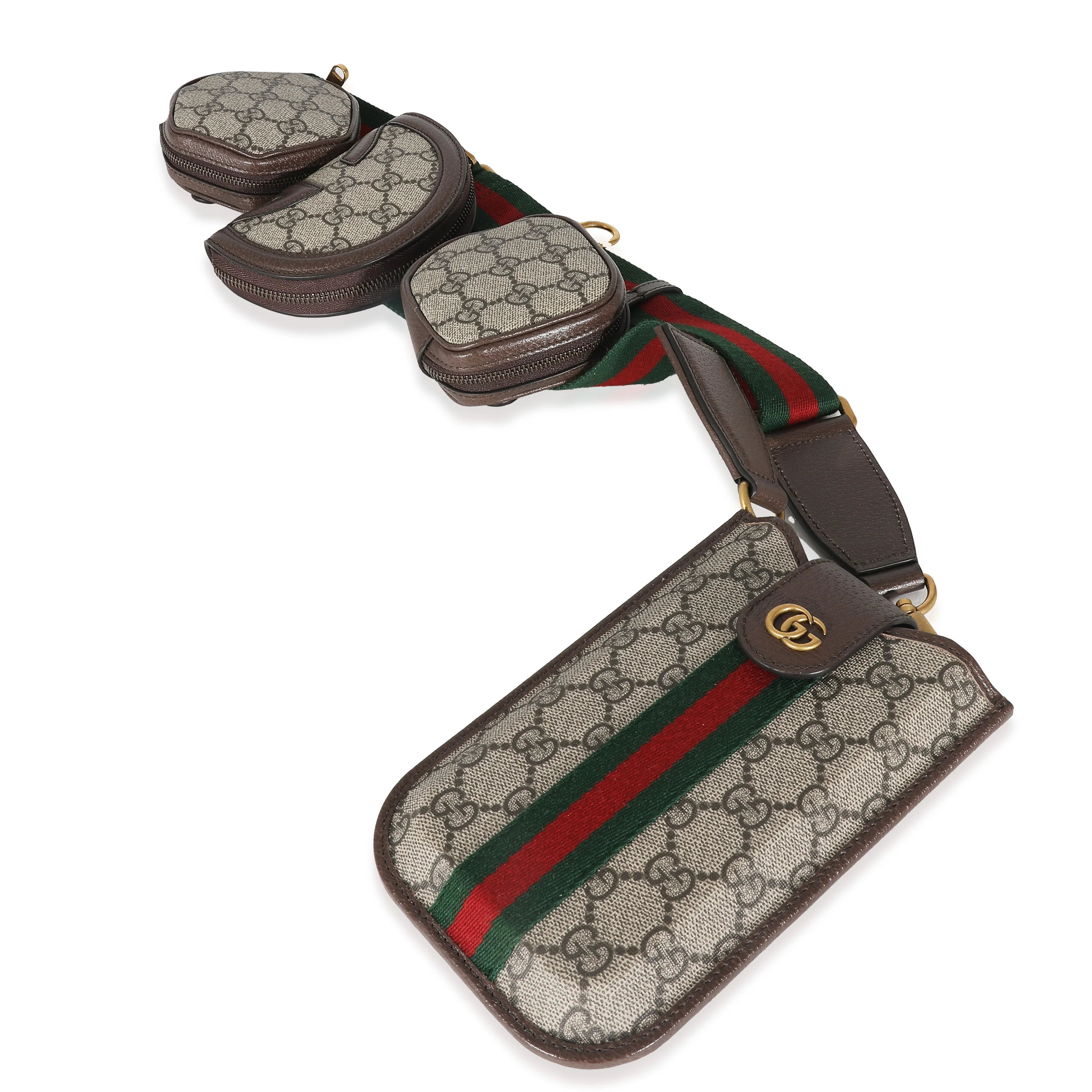 Gucci Beige GG Supreme Web Utility Belt Mini Bags - Image 3