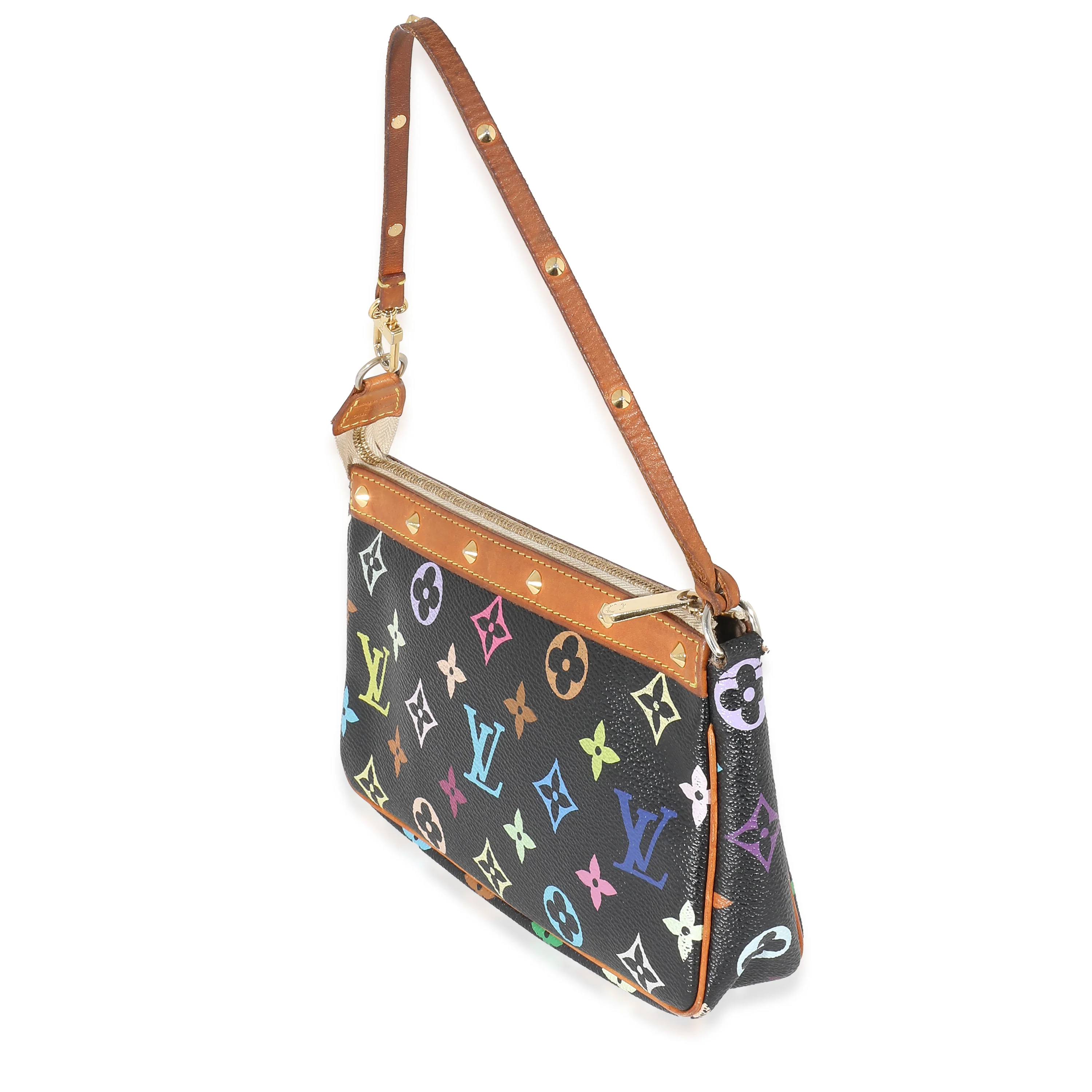x Takashi Murakami Black Multicolore Canvas Pochette Accessoires - Image 2