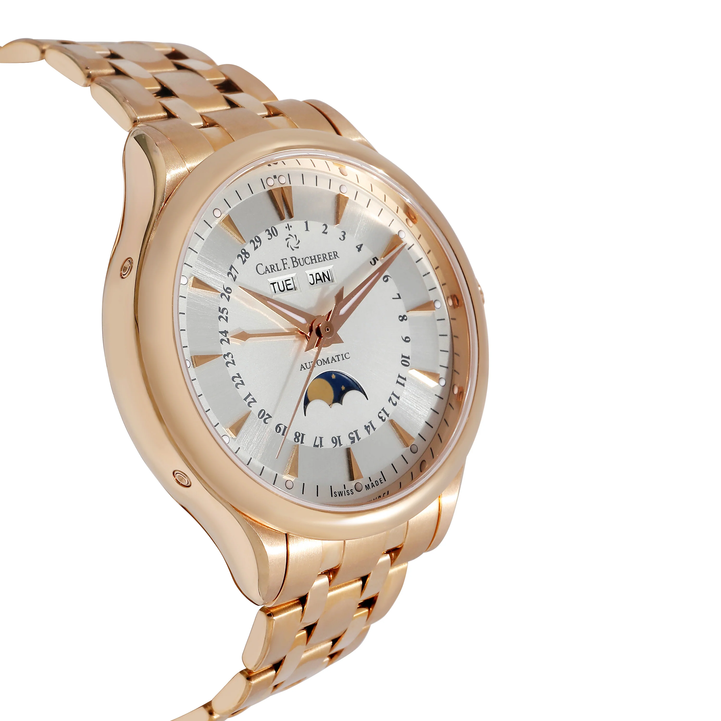 Carl F. Bucherer Manero Moonphase 10909.03A Mens Watch in 18k Rose Gold - Image 2