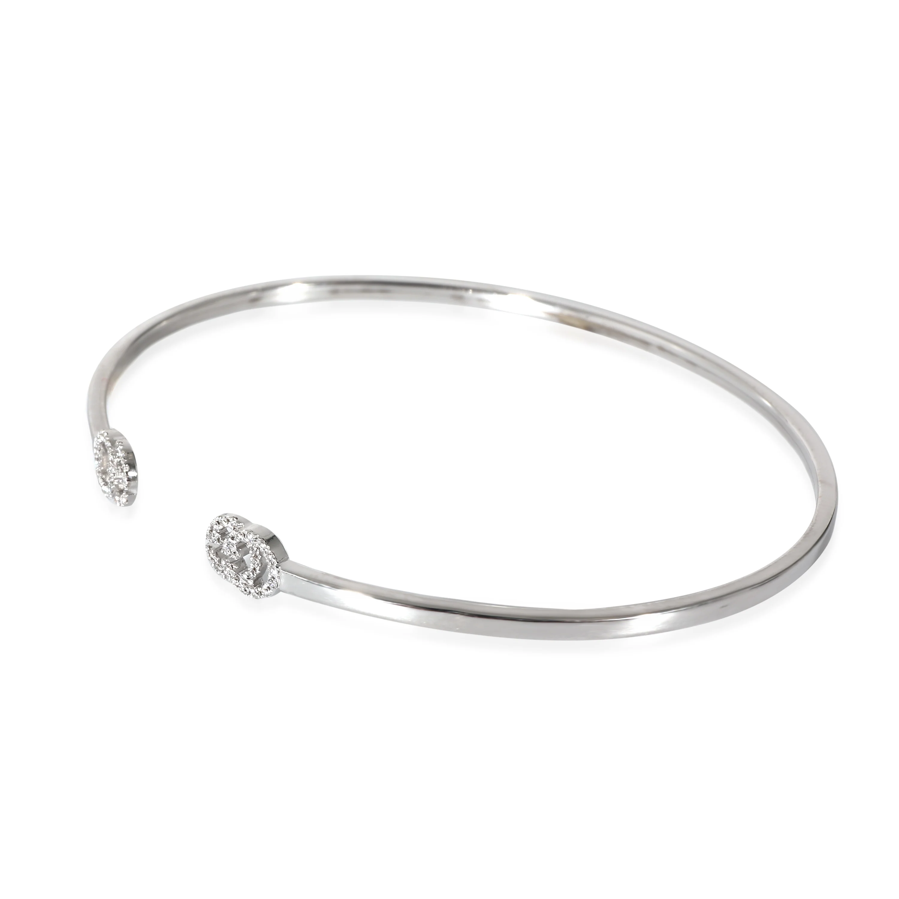 GG Running Cuff in 18 K White Gold 0.1 CTW - Image 2