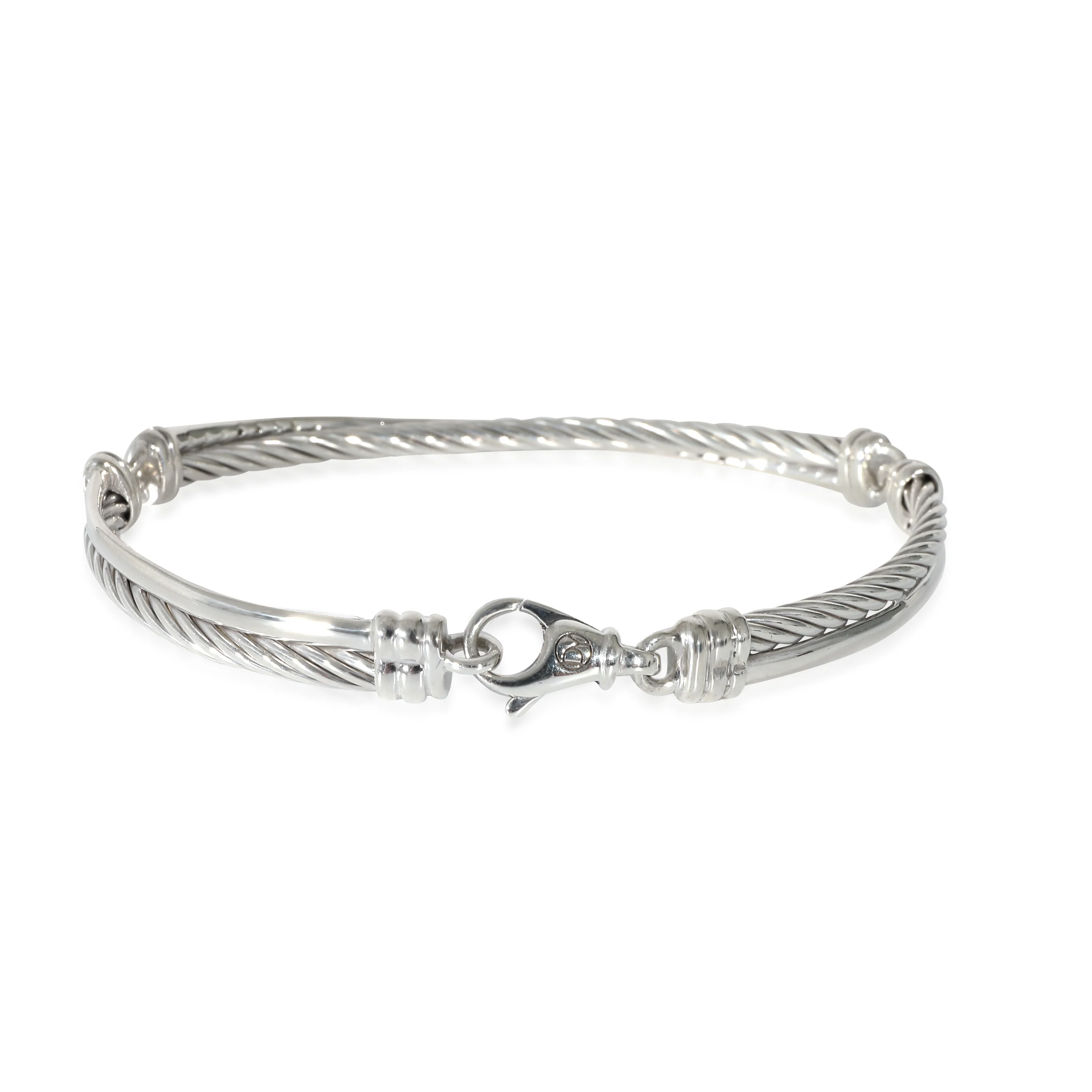 David Yurman Crossover Bracelet in  Sterling Silver 0.43 CTW - Image 2
