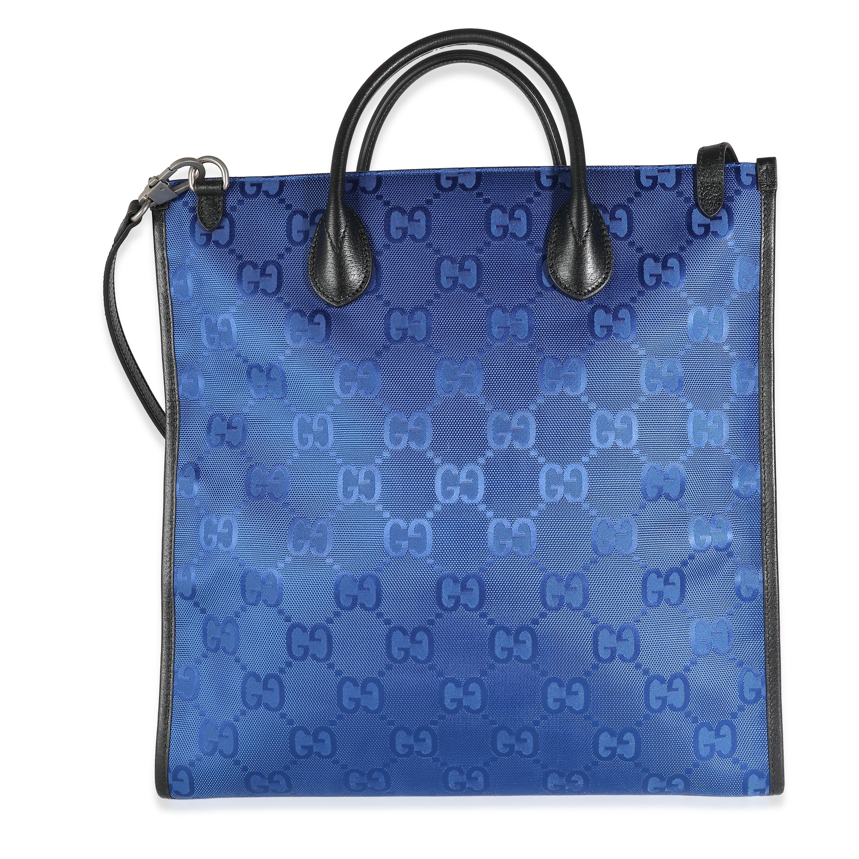 Blue Econyl Nylon Monogram Off The Grid Vertical Tote - Image 4
