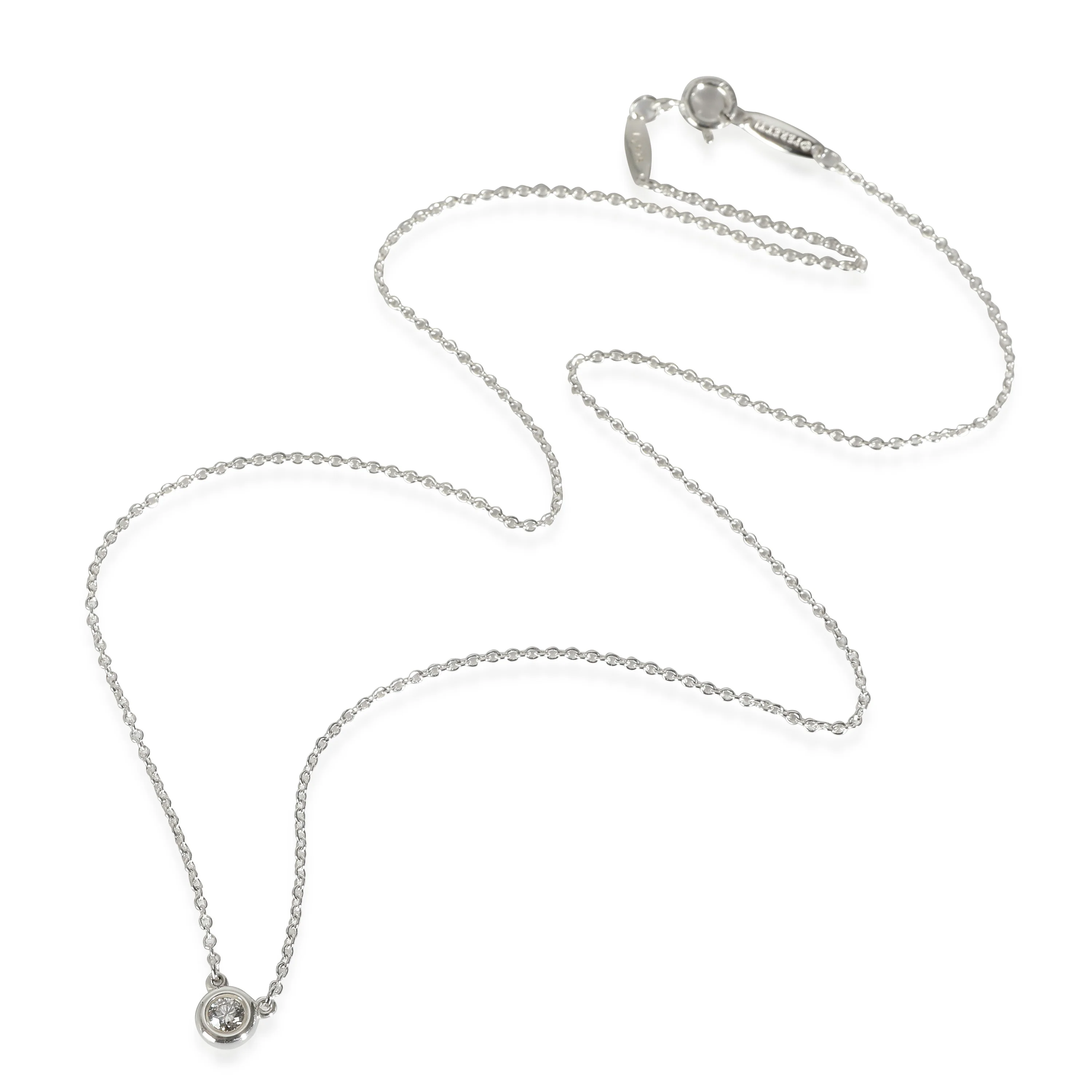 Elsa Peretti Diamond By The Yard Single Diamond Pendant in Silver - Image 2