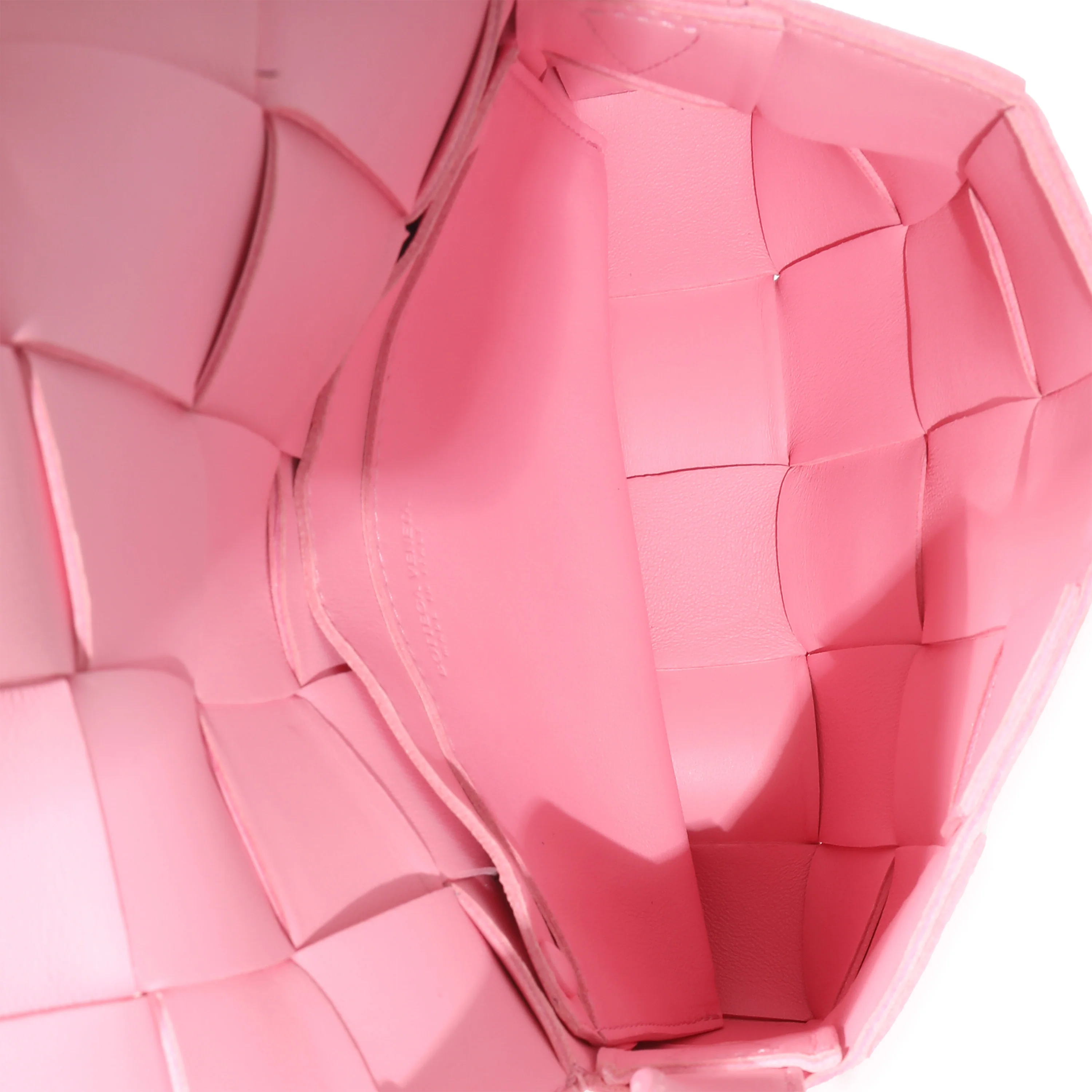 Bottega Veneta Pink Intrecciato Lambskin Small Cassette Bag - Image 8