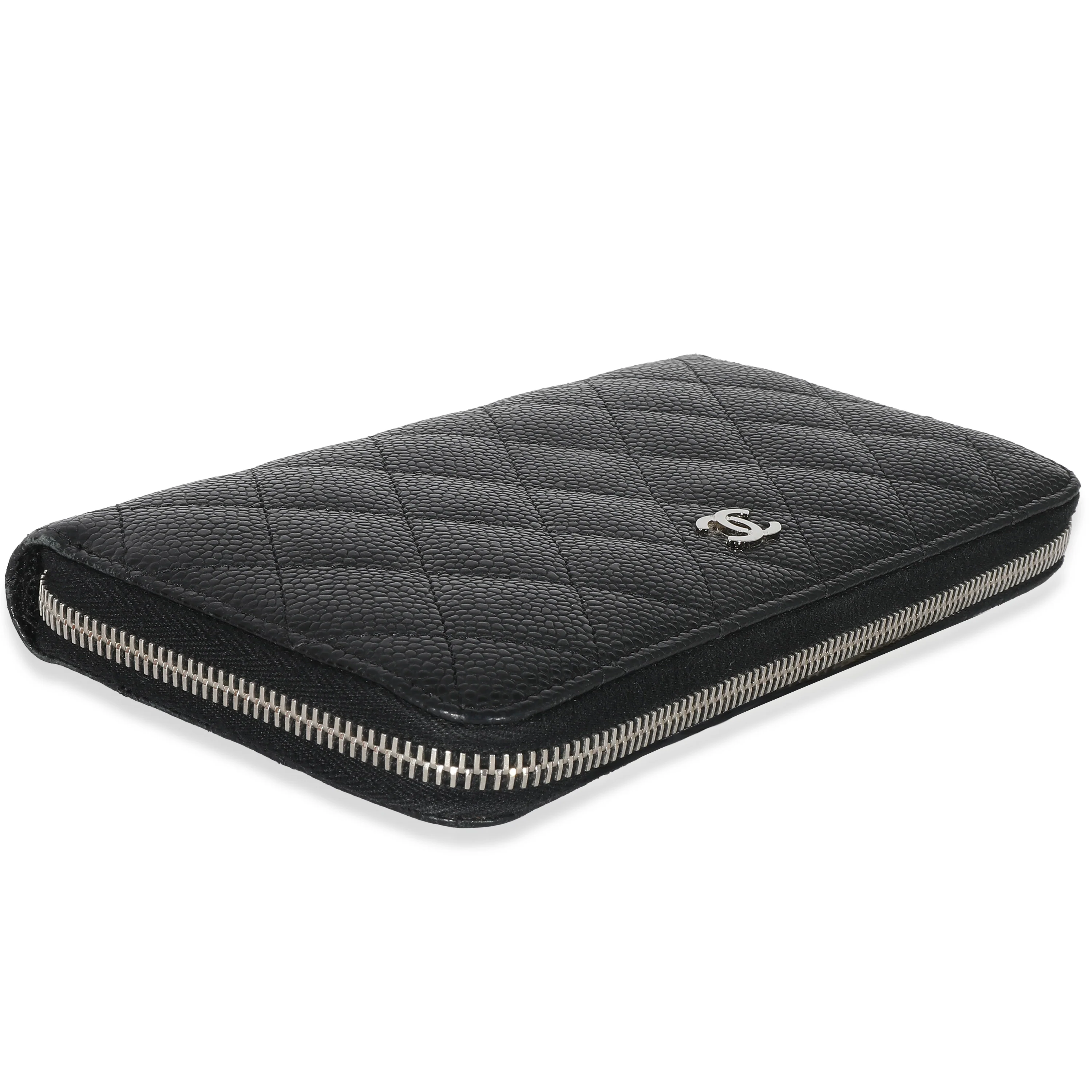 Chanel Black Quilted Caviar Classic Long Zipped Wallet - Image 6