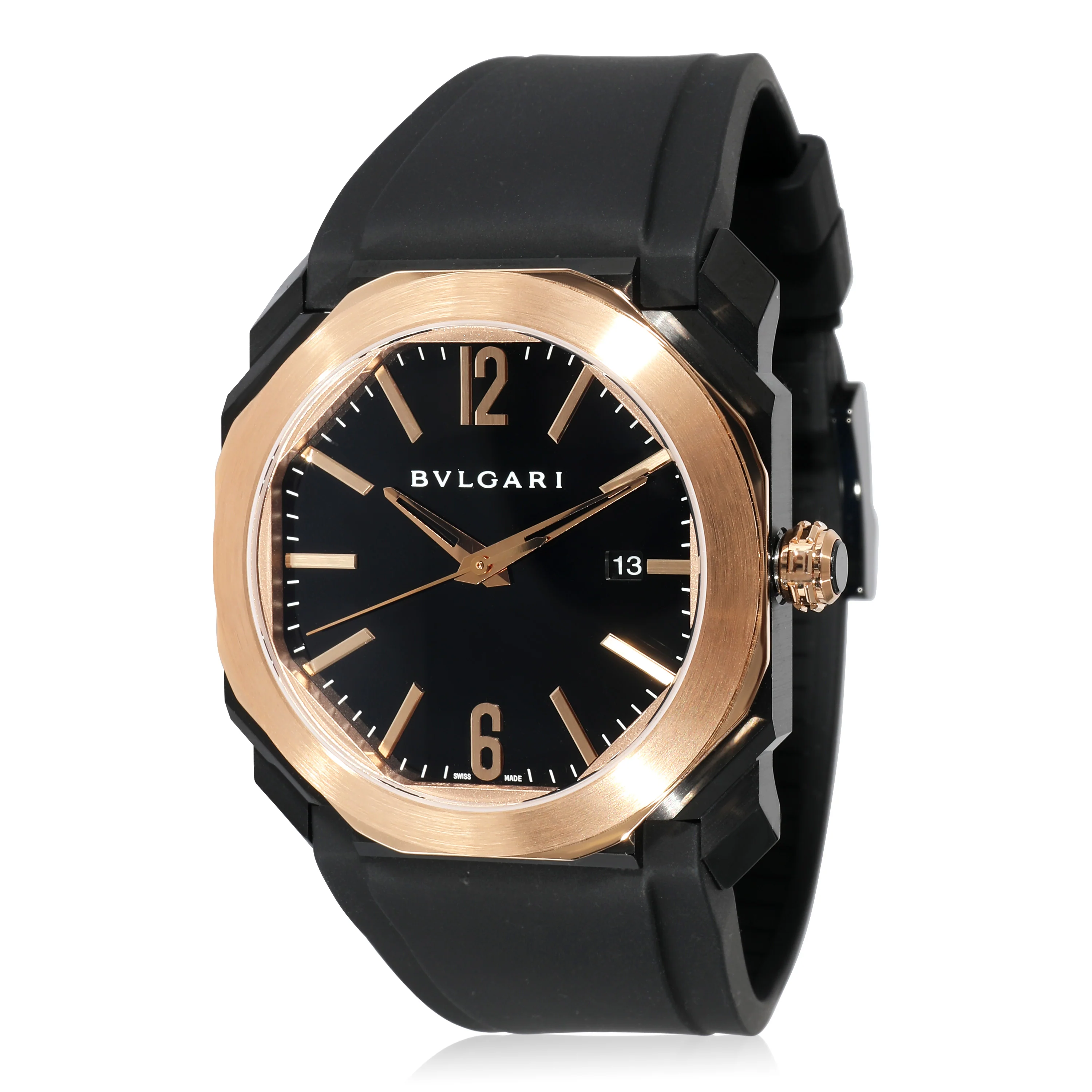 BVLGARI Octo LOriginale 102485 Mens Watch in 18kt Stainless Steel/Rose Gold