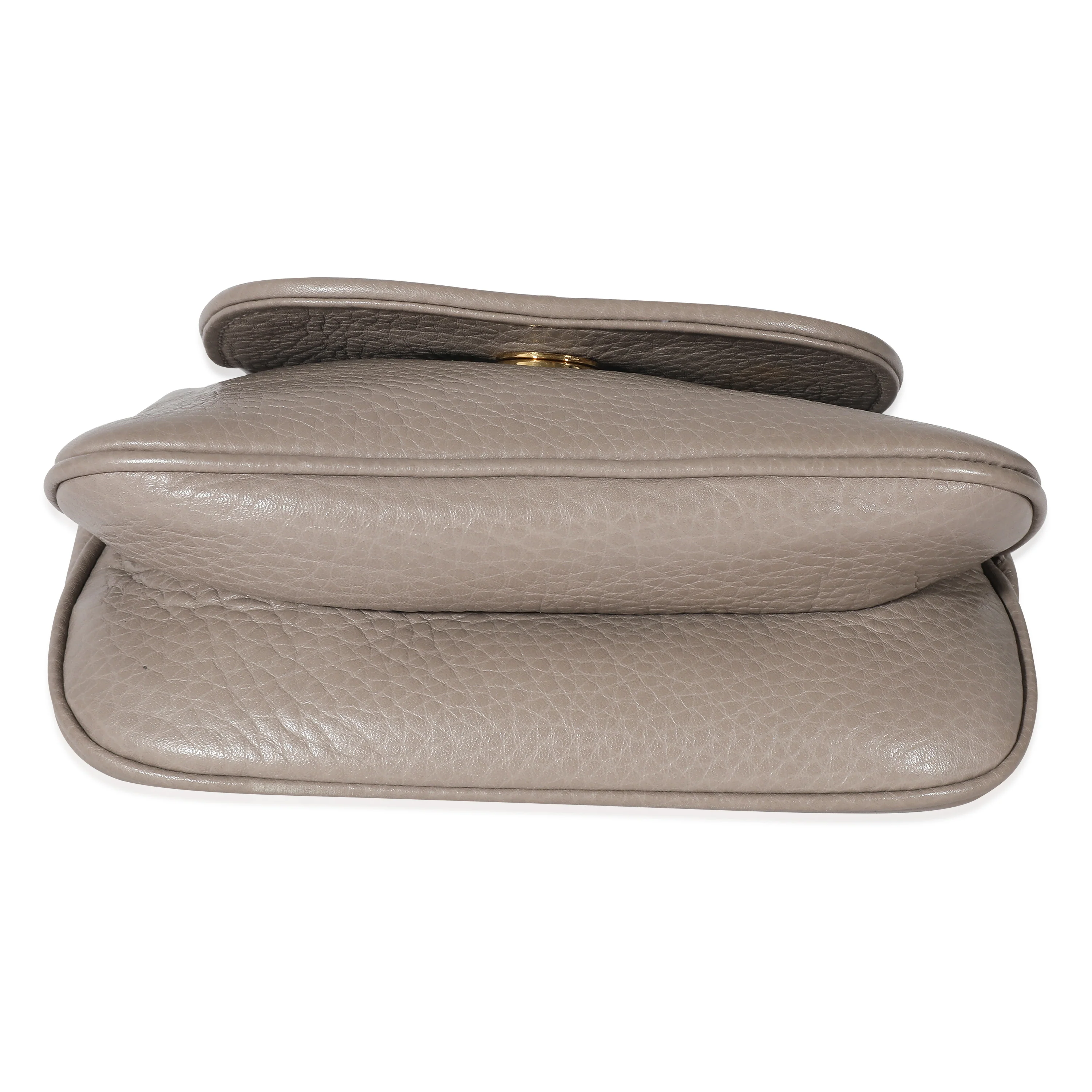 Gucci Grey Pebbled Leather Small 1973 Chain Bag - Image 5