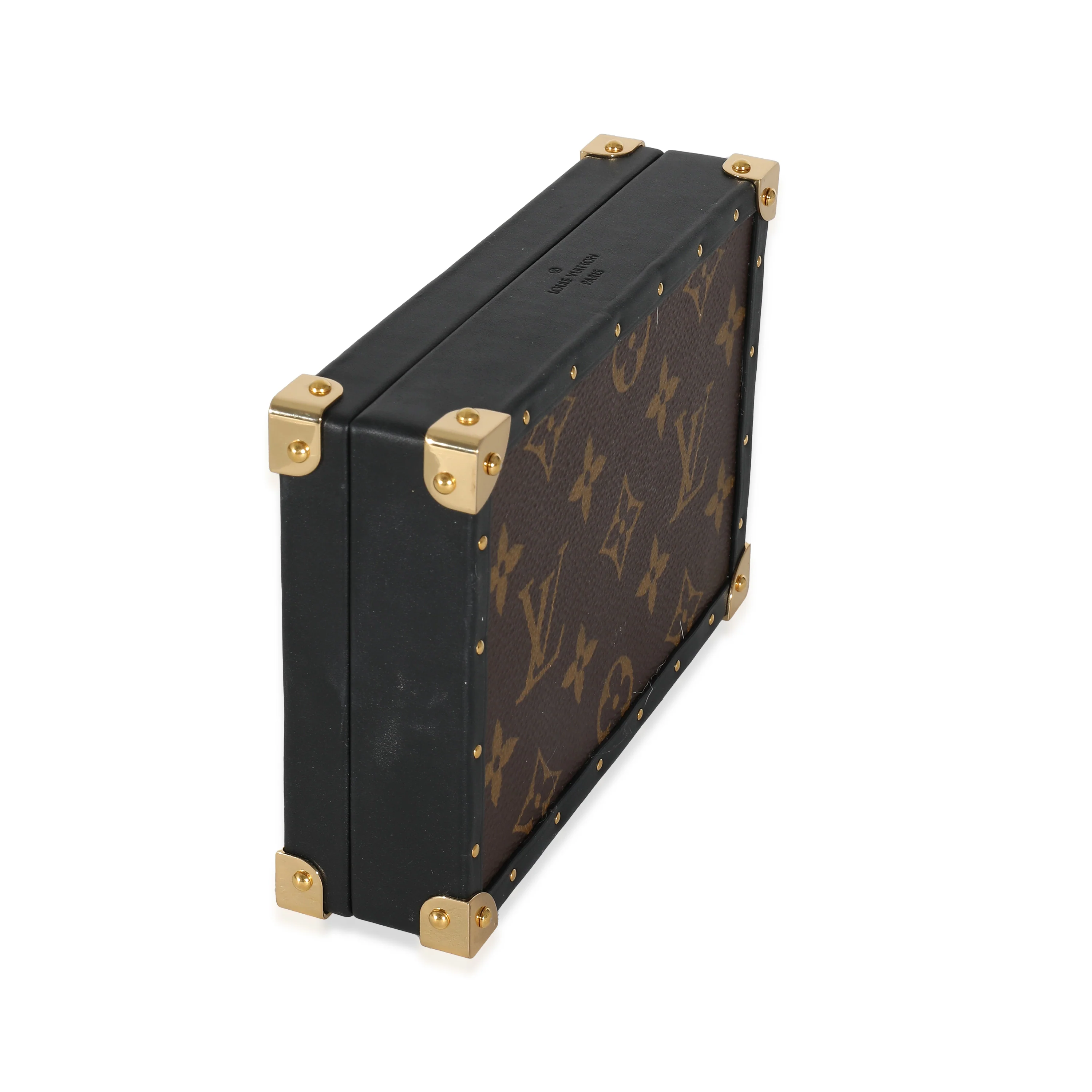 Louis Vuitton Black Leather & Monogram Canvas Jewelry Box - Image 3