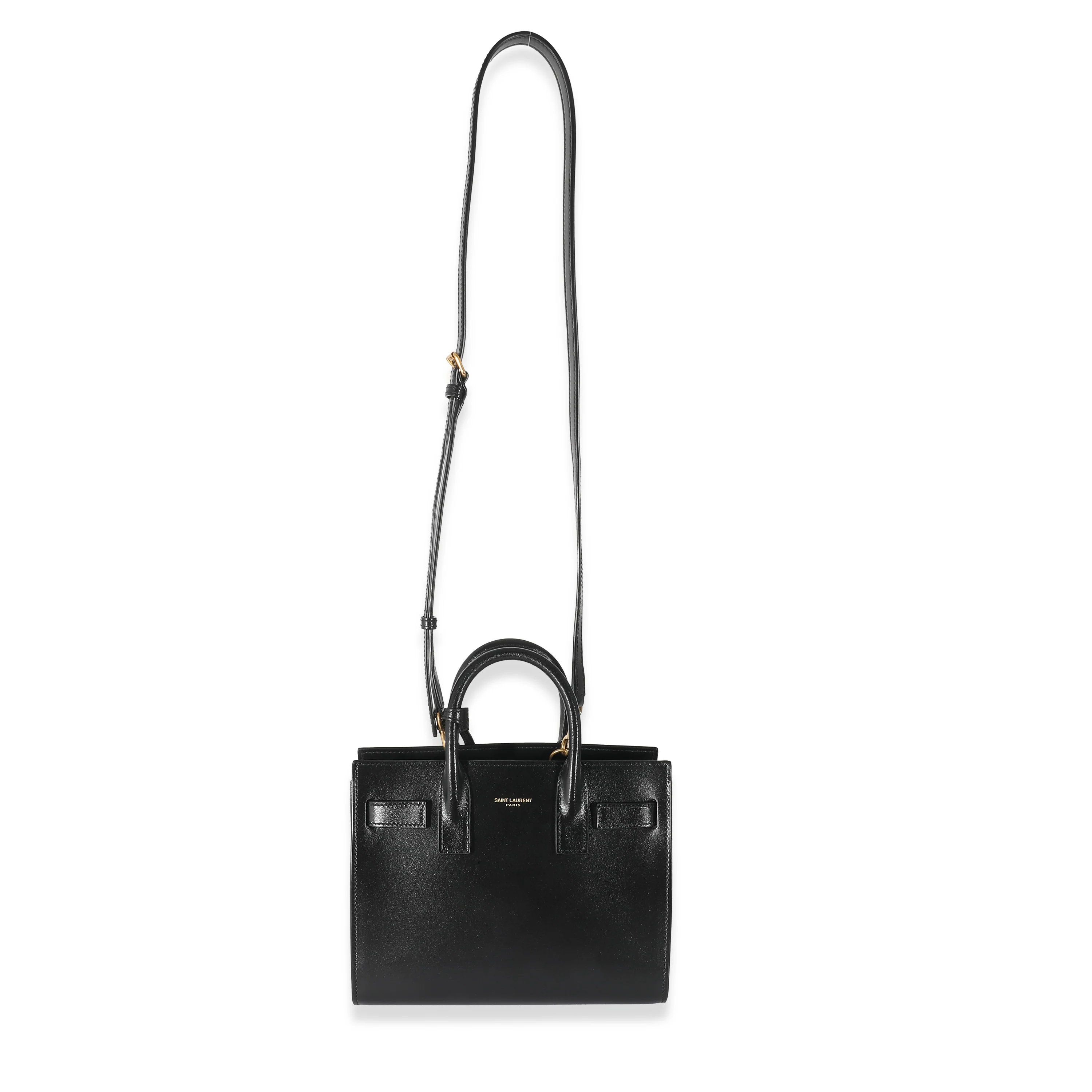 Saint Laurent Black Shiny Leather Nano Sac De Jour - Image 6