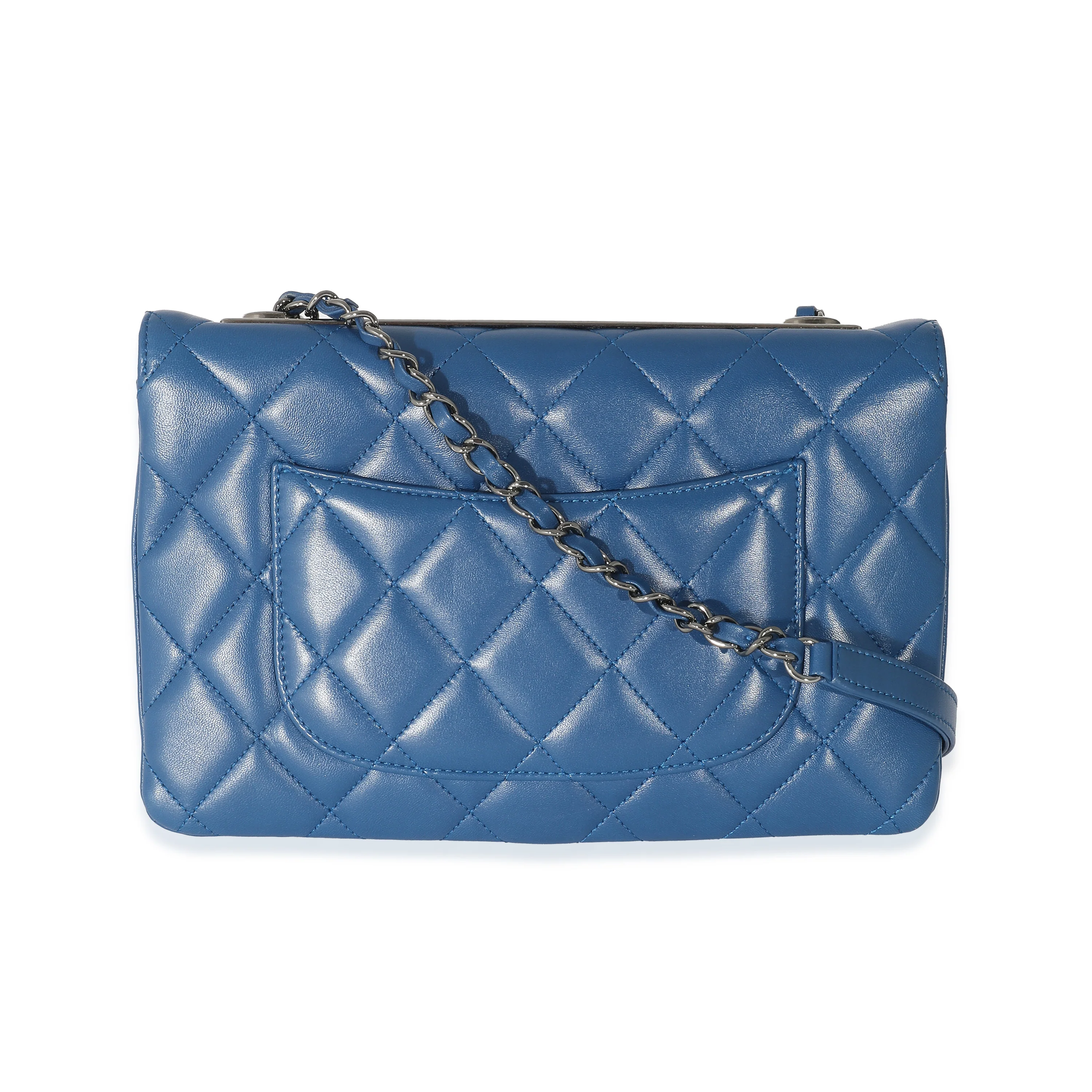 Chanel Navy Quilted Lambskin Medium Trendy CC Flap Bag - Image 3