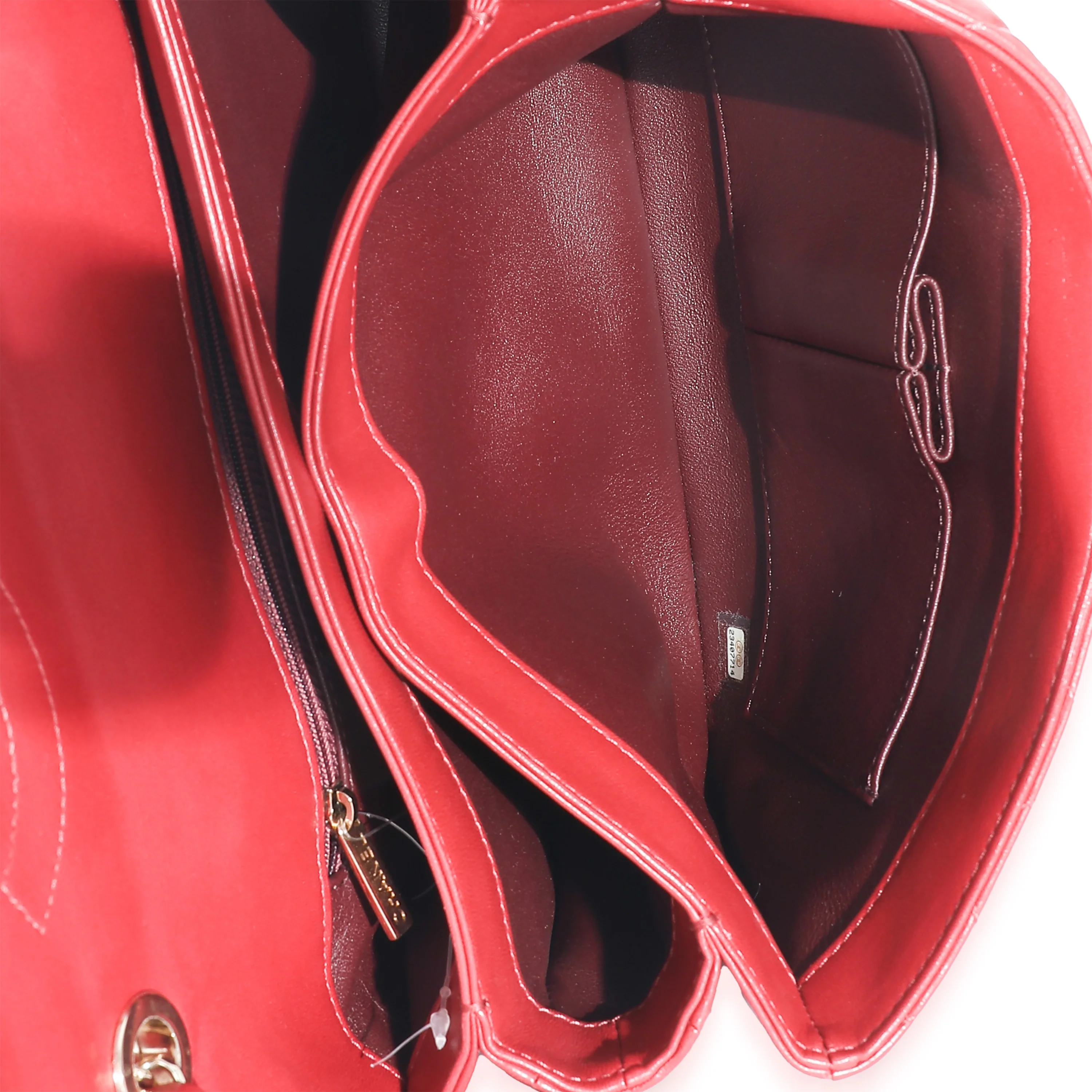 Chanel Red Quilted Lambskin Medium Trendy CC Dual Top Handle Flap Bag - Image 7