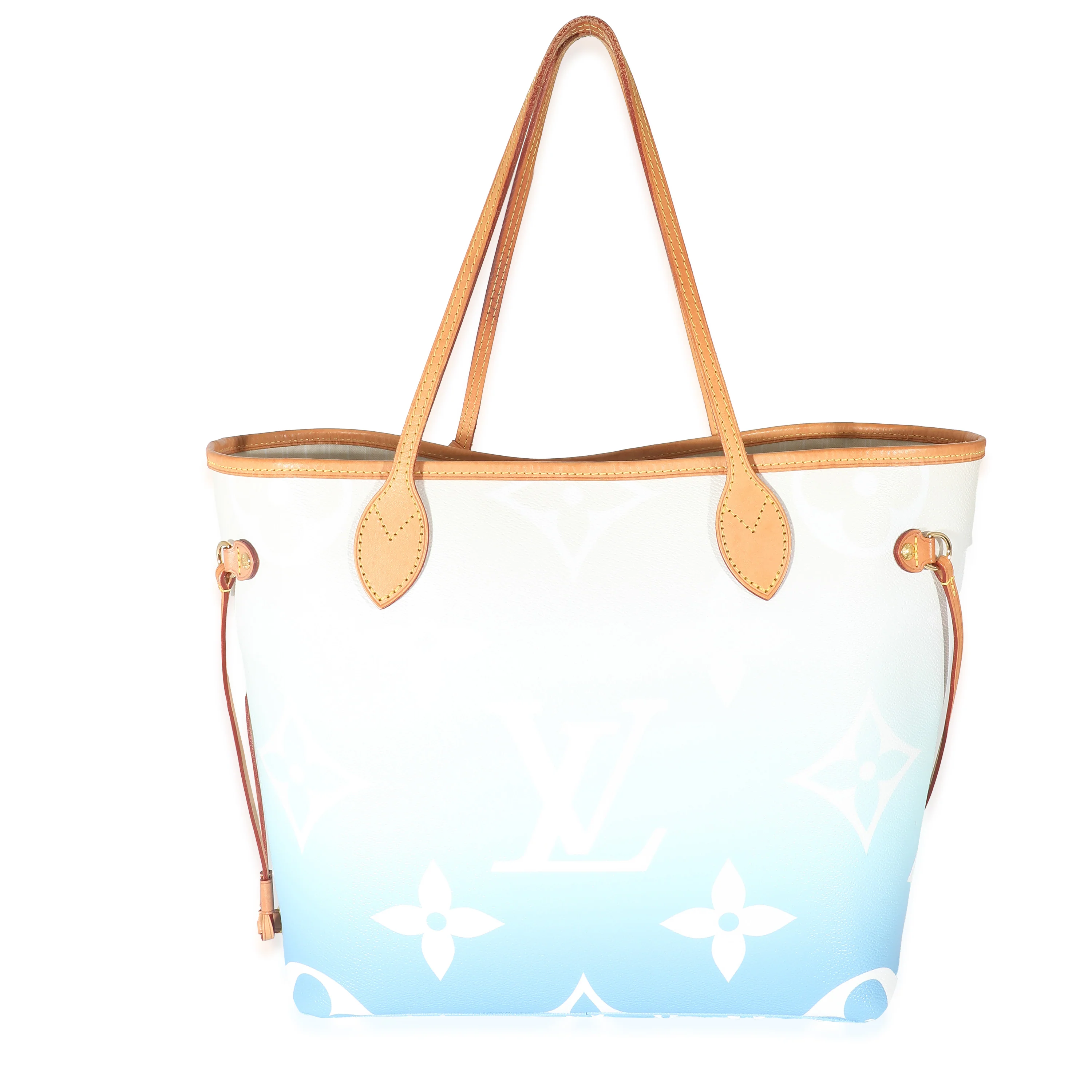 Louis Vuitton Blue White Giant Monogram Canvas By The Pool Neverfull MM - Image 3