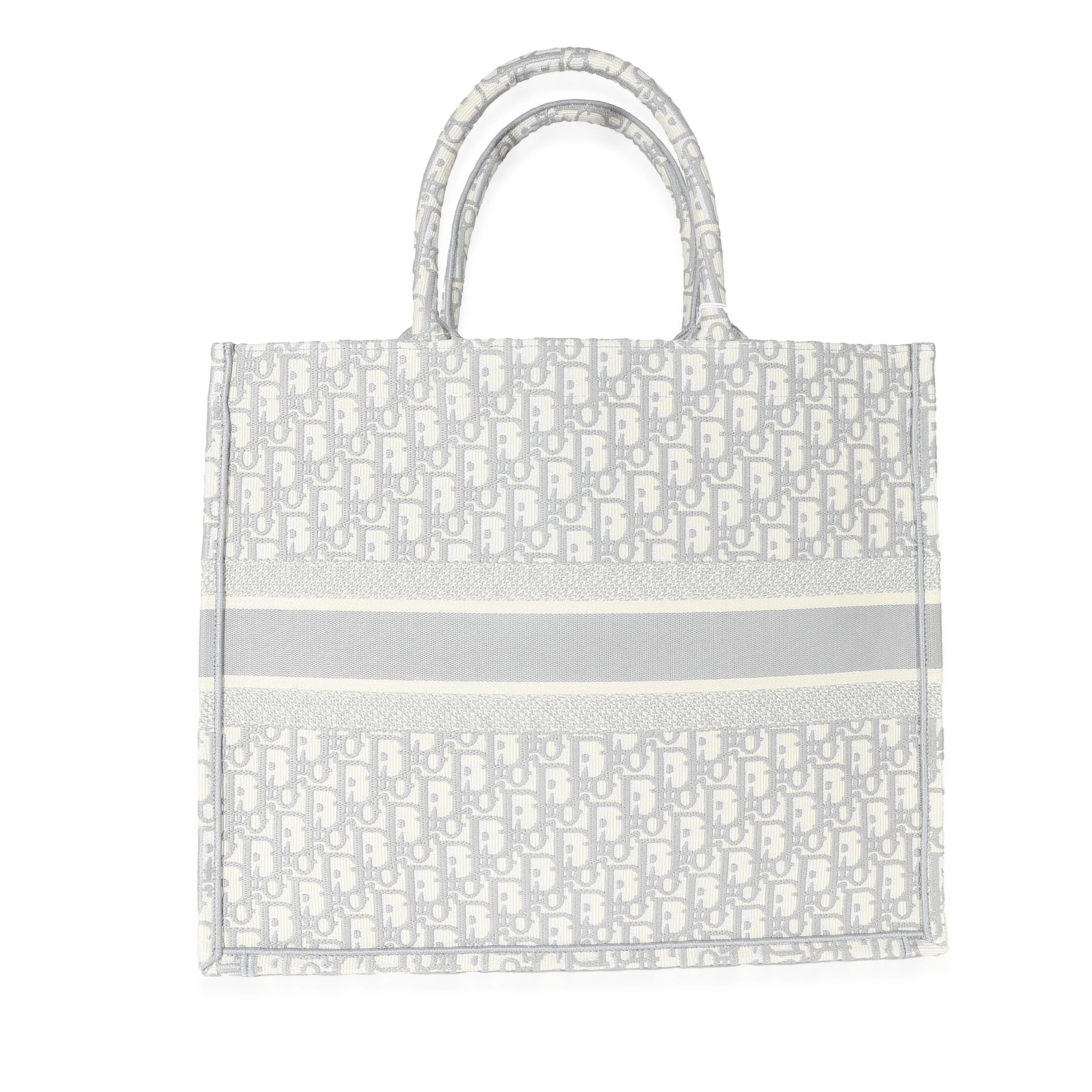 Christian Dior Gray Oblique Canvas Large Book Tote - Image 3