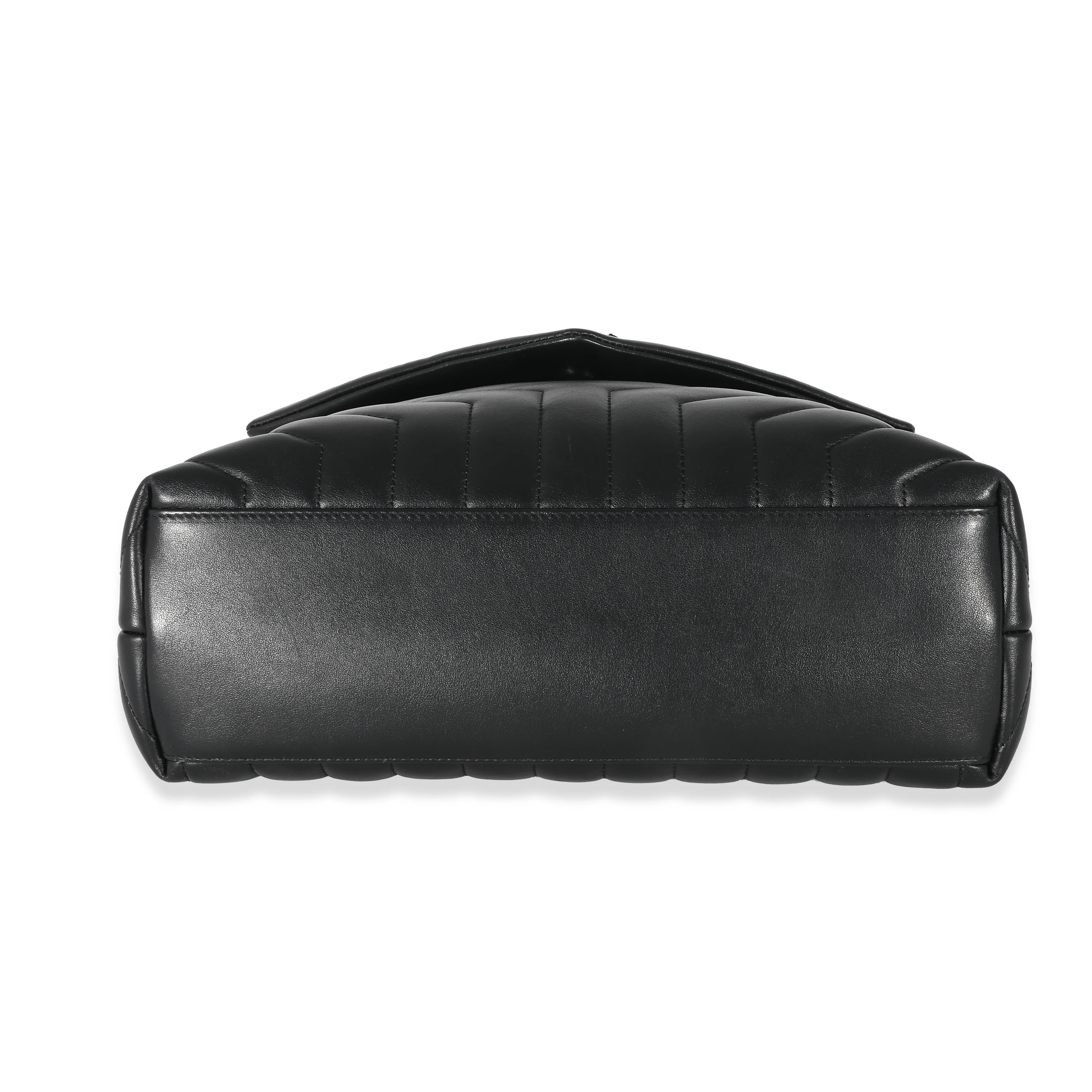 Saint Laurent Black Leather Medium Loulou Bag - Image 5
