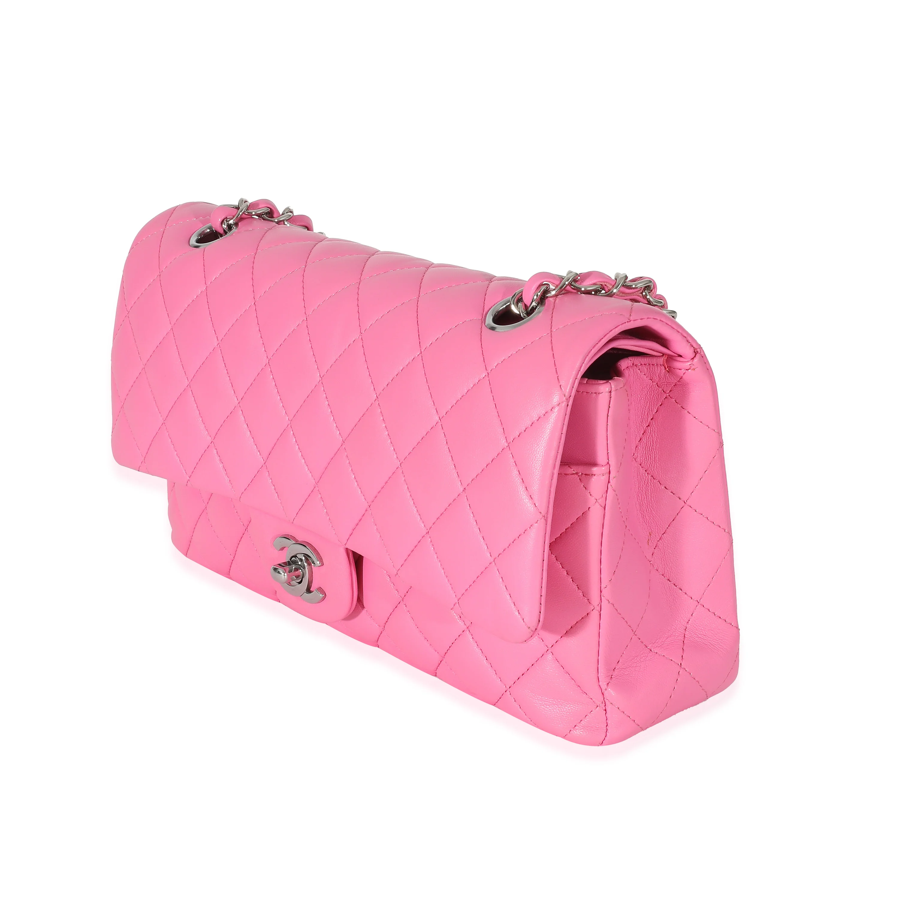 Pink Quilted Lambskin Medium Classic Double Flap Bag - Image 2
