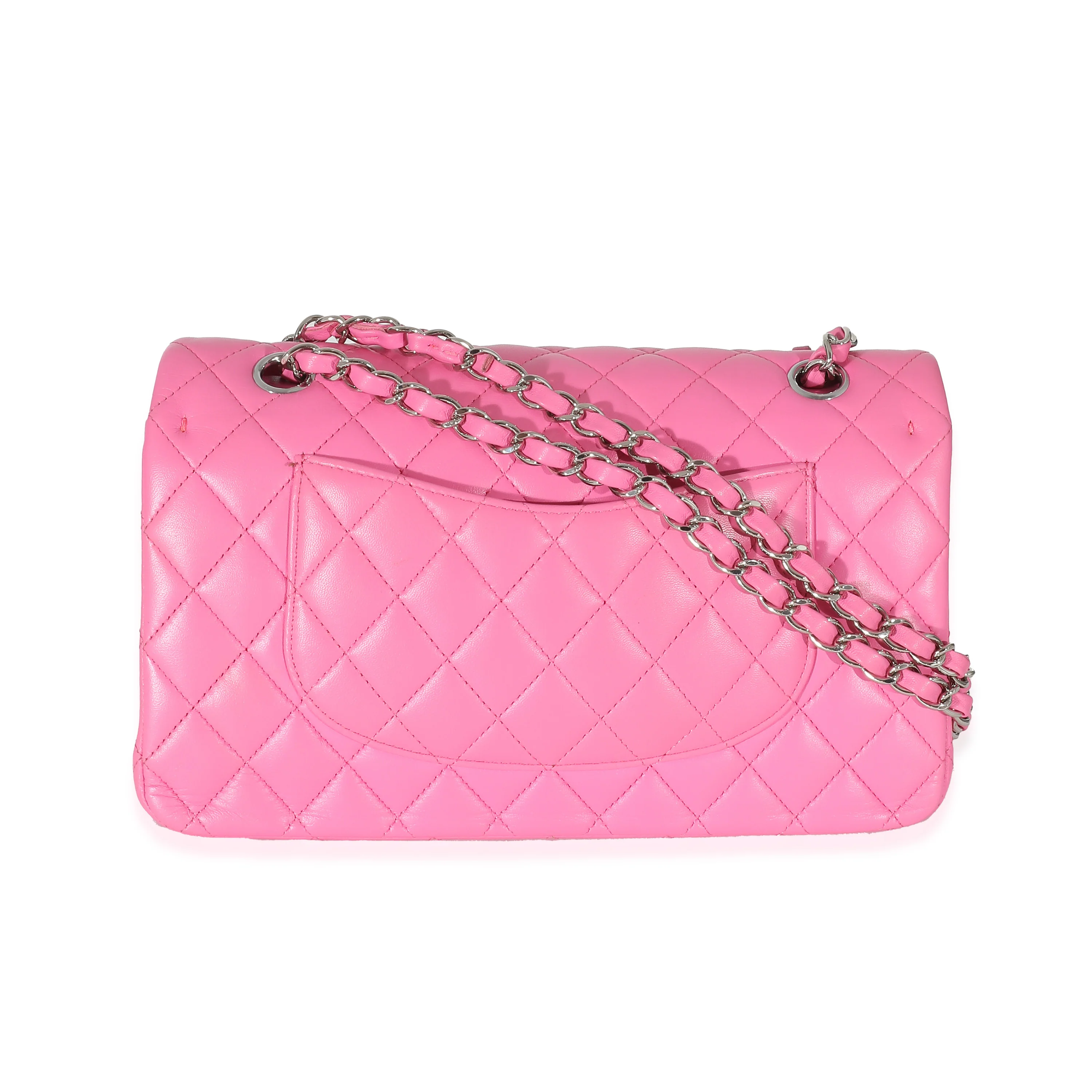 Pink Quilted Lambskin Medium Classic Double Flap Bag - Image 3