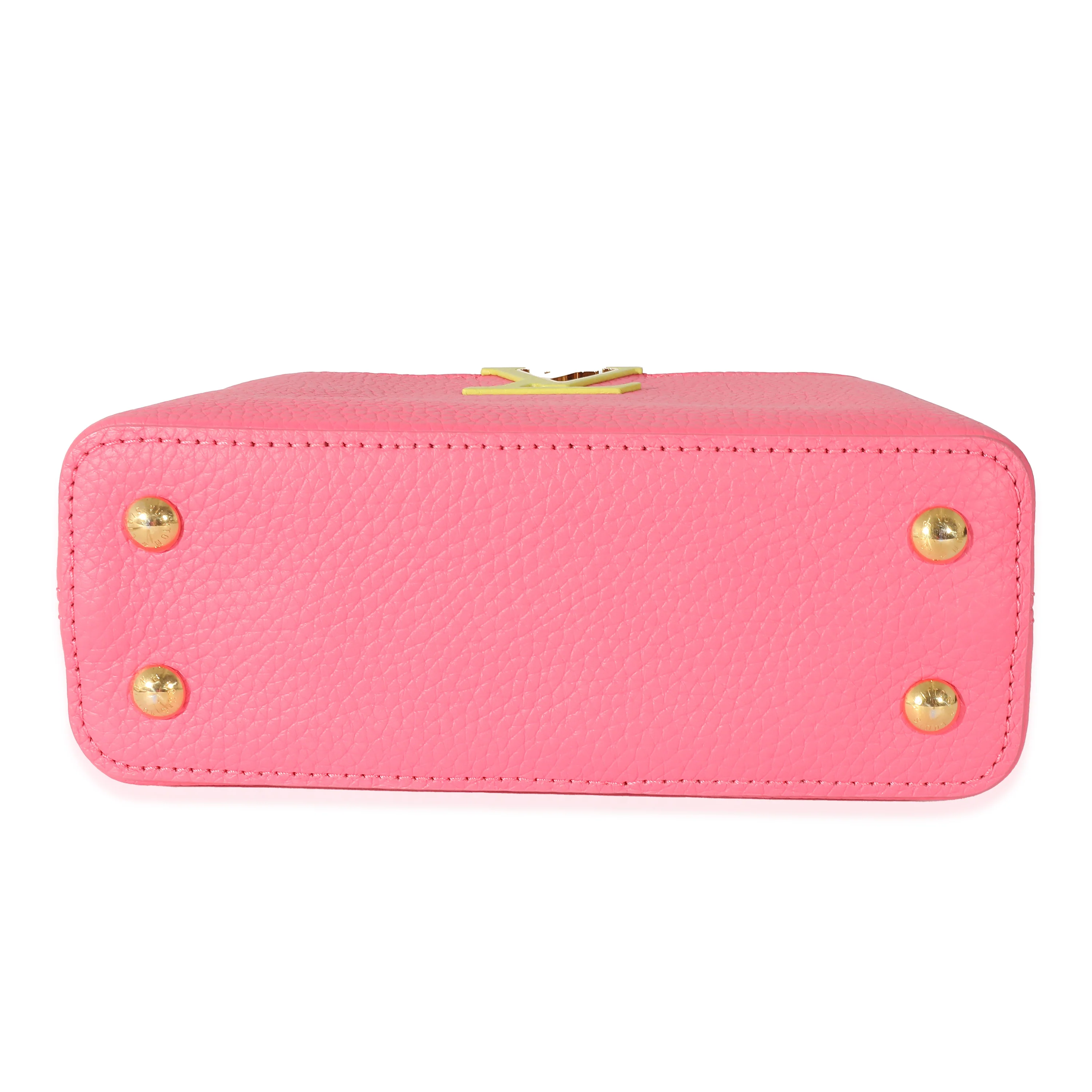 Louis Vuitton Dragonfruit Cedrat Taurillon Mini Capucines - Image 5