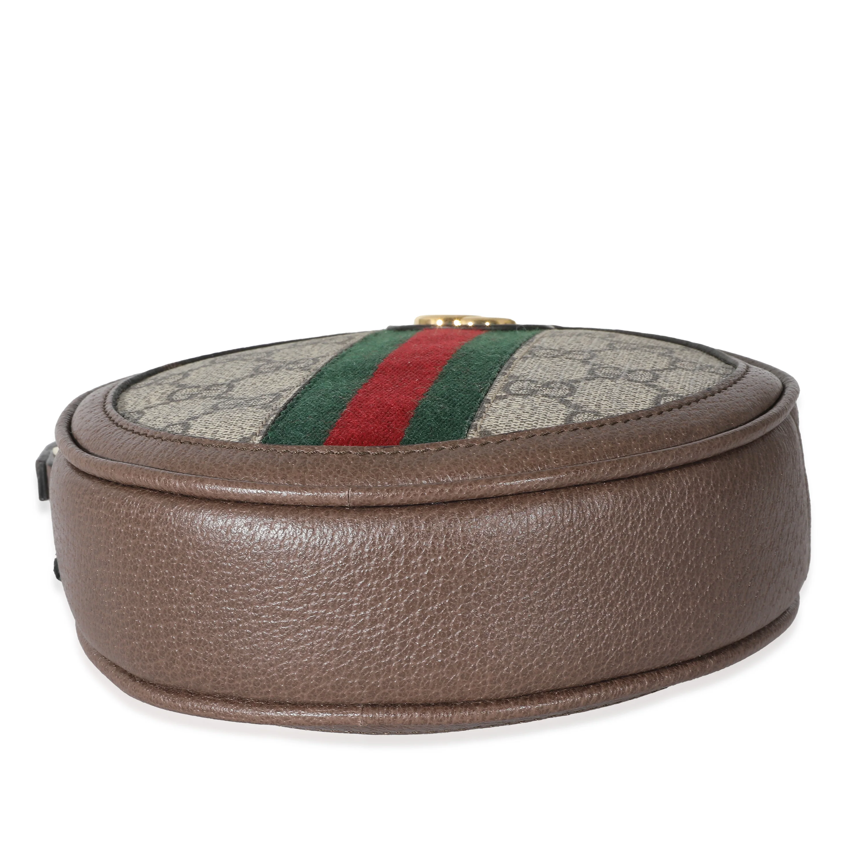 Gucci Beige GG Supreme Ophidia Circle Wristlet - Image 3