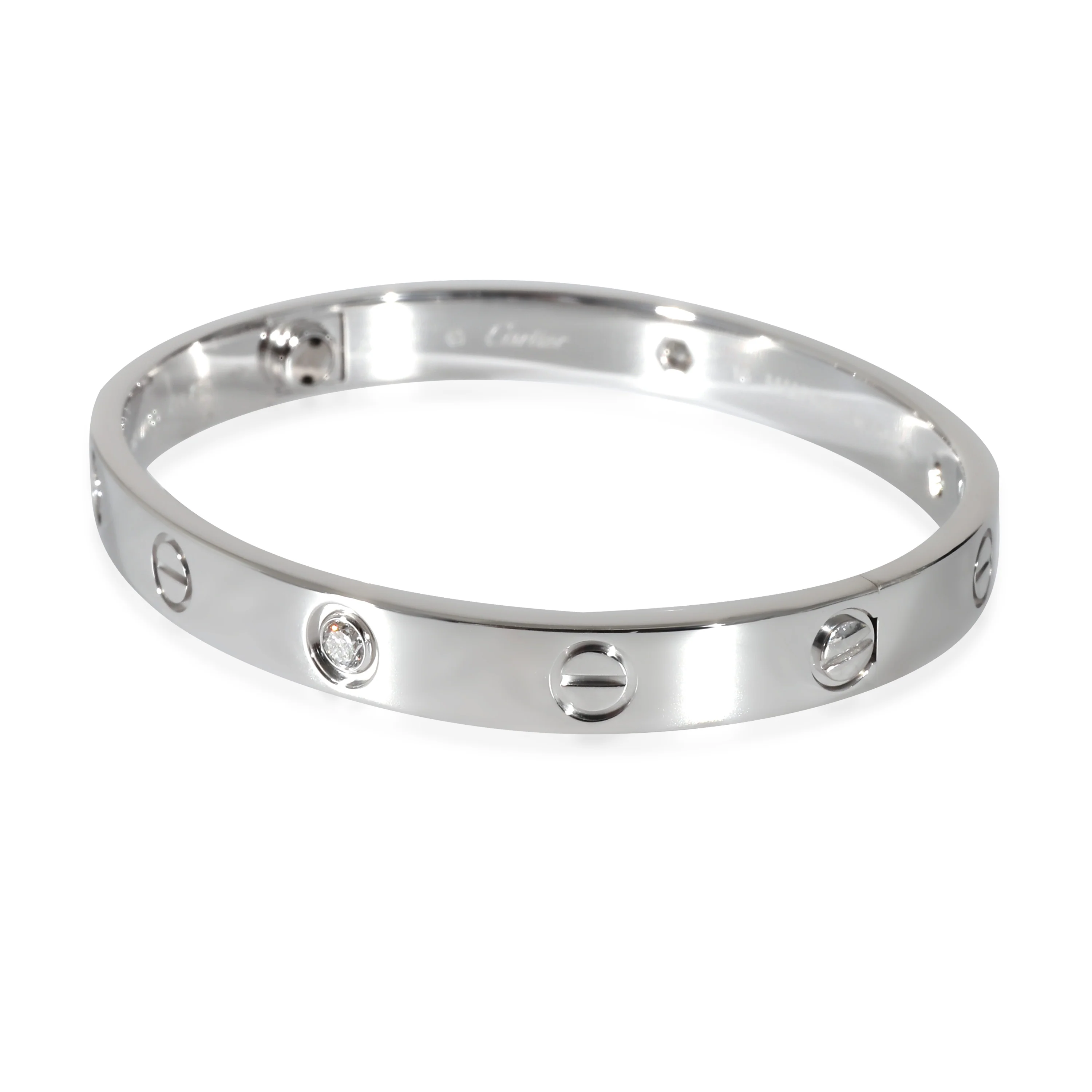 Love Bracelet, 4 Diamonds (White Gold) - Image 2
